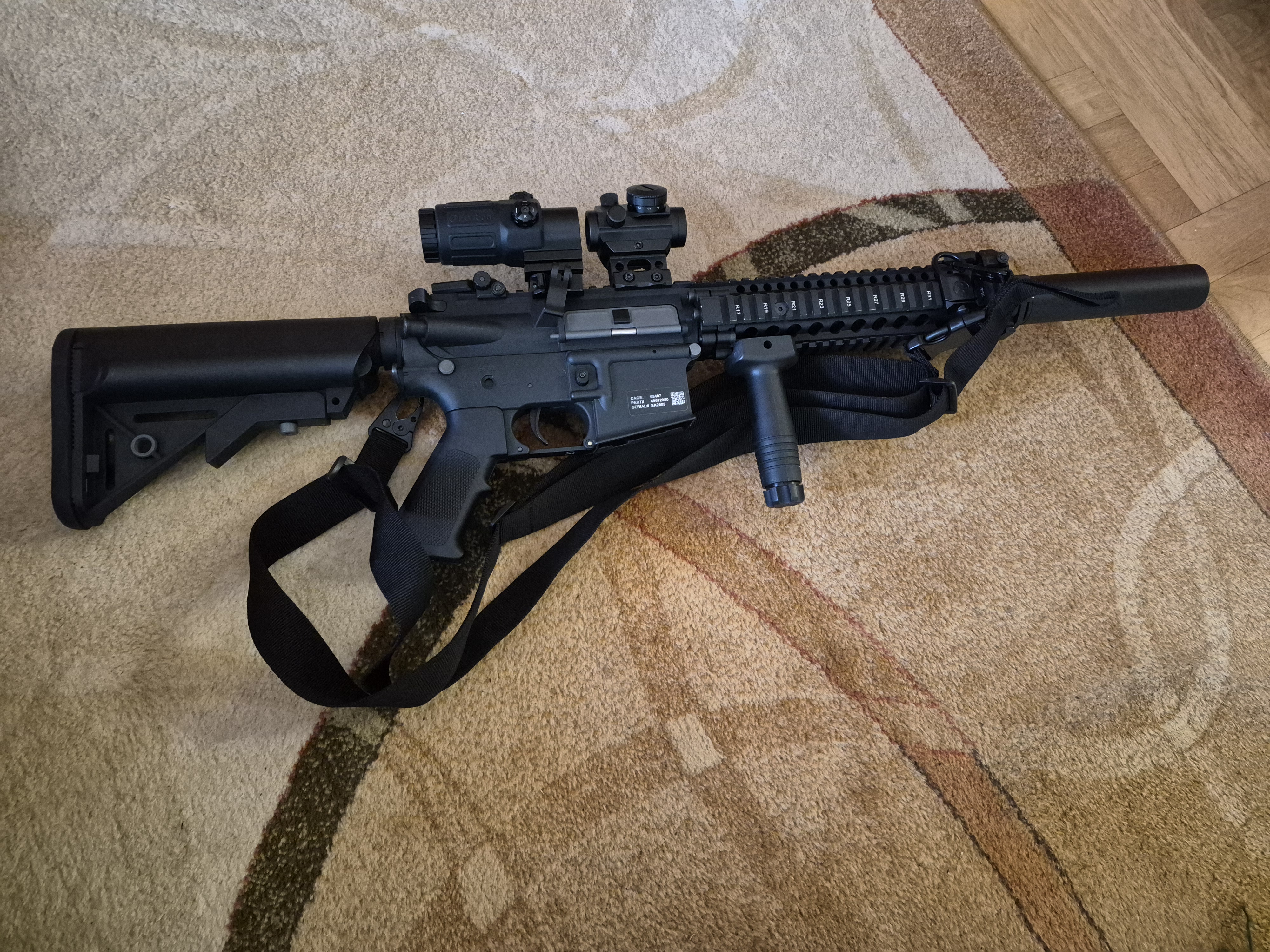 M4 Specna Arms po Pełnym Tuningu | Gearbox V2 | Tłumik | 5 Magazynków ABS | Gate Mosfet | 2.1 J (0.30g) | Zasięg 70m!
