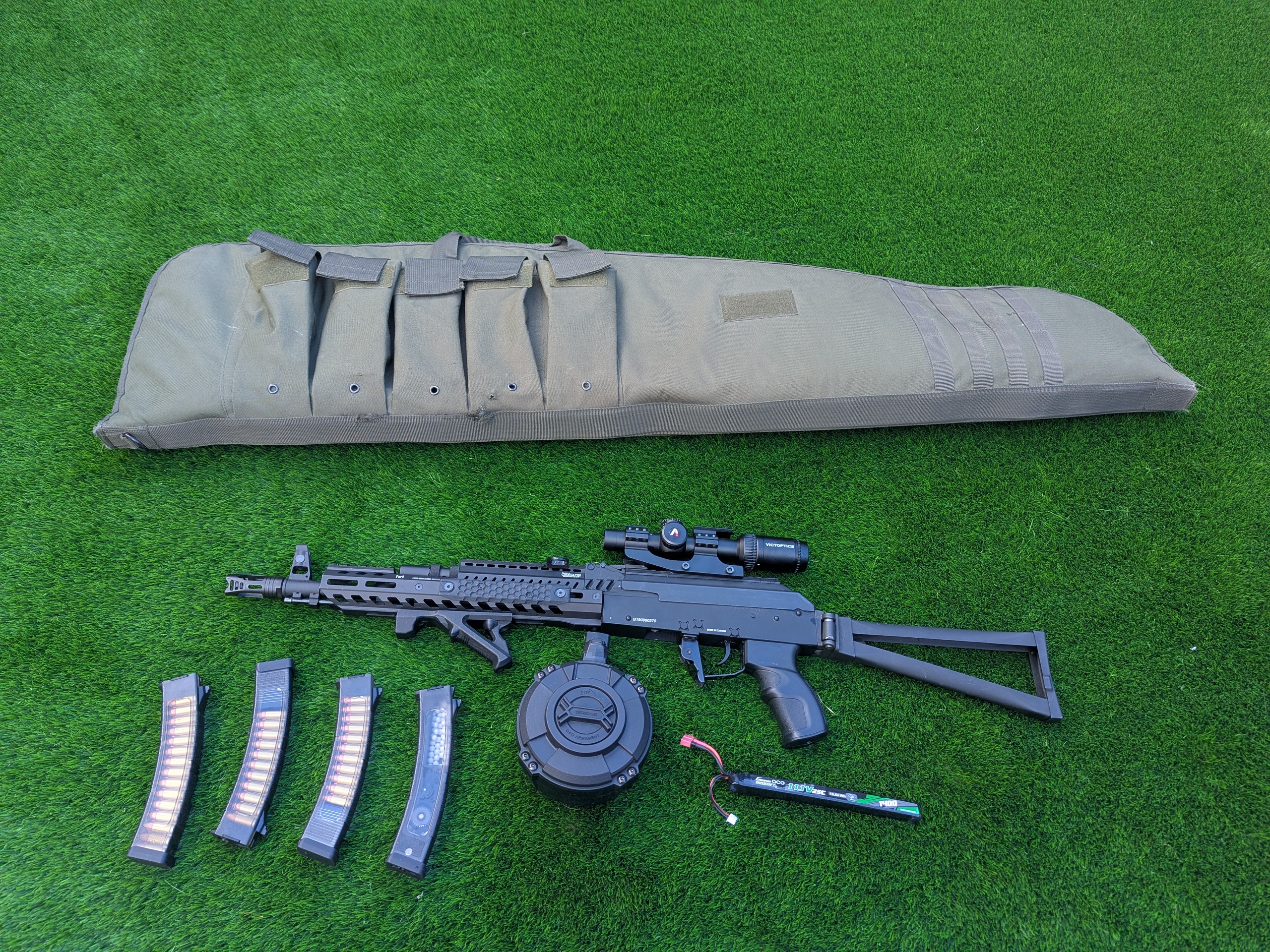 Karabin szturmowy G&G PRK9L wariacja AK47 zestaw z magiem drumm