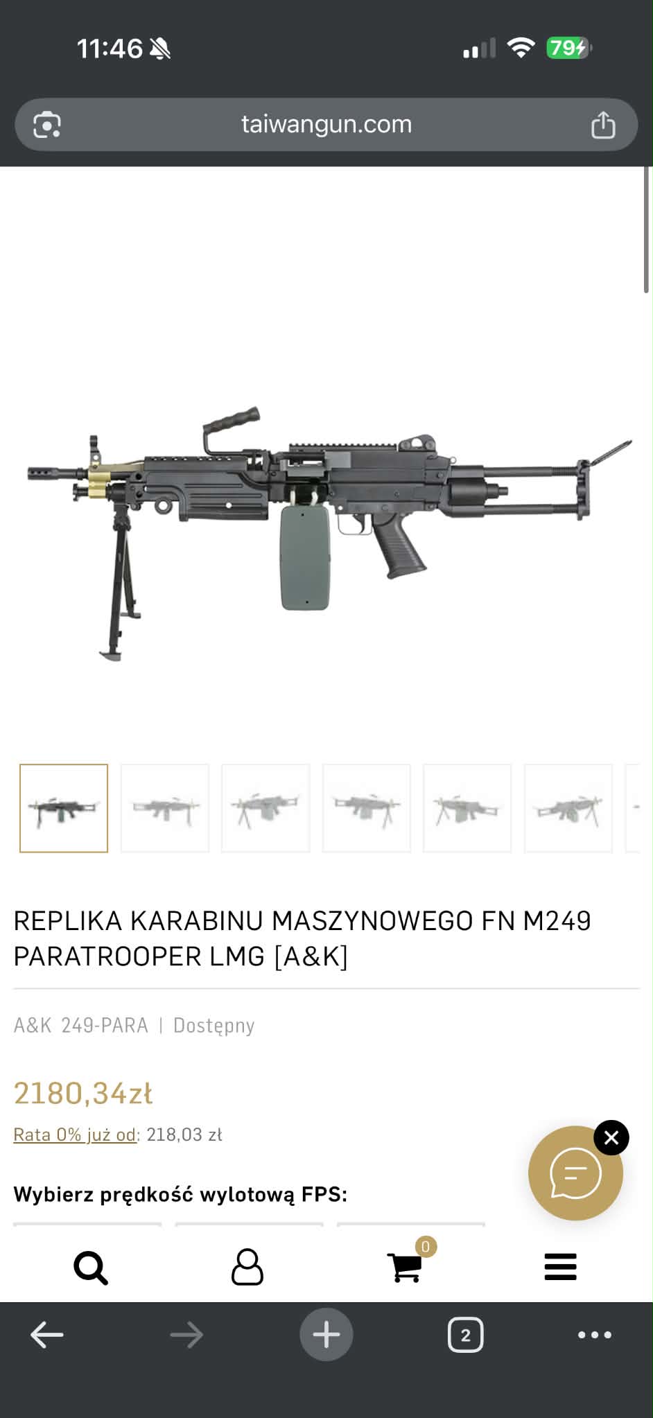 Zamienię replikę M249 PARA firmy A&K