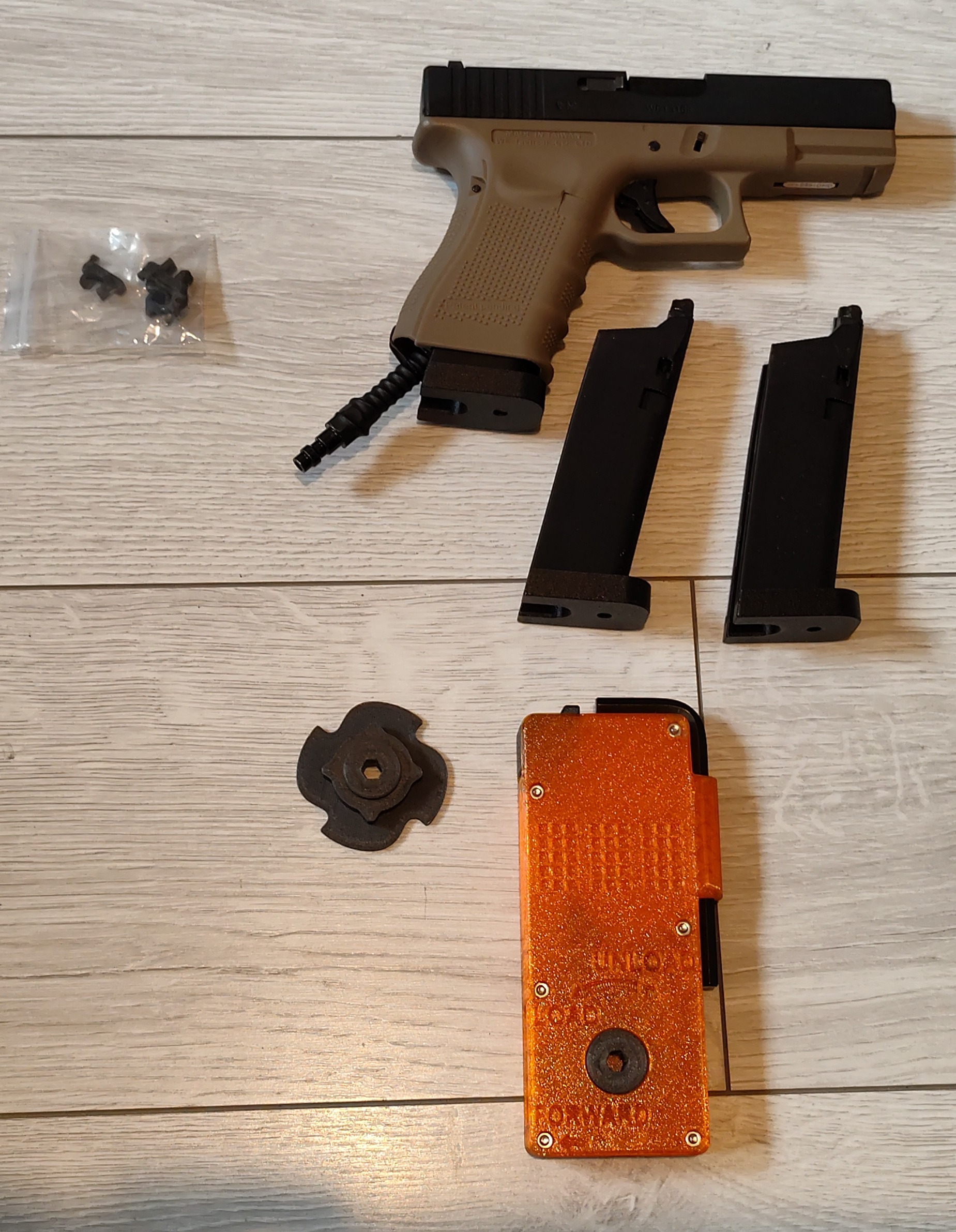 Glock 19 WE z konwersją HPA Frog Engineering
