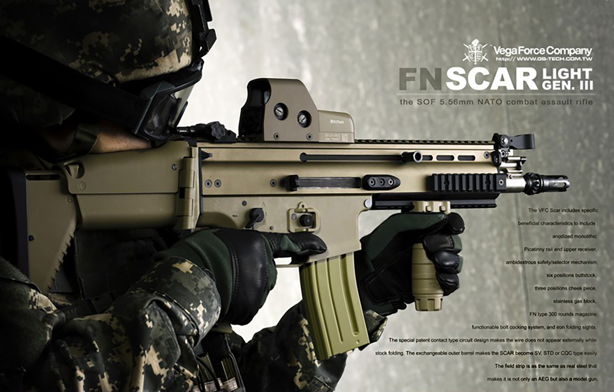 Karabin AEG SCAR-L VFC + duży zestaw akcesoriów