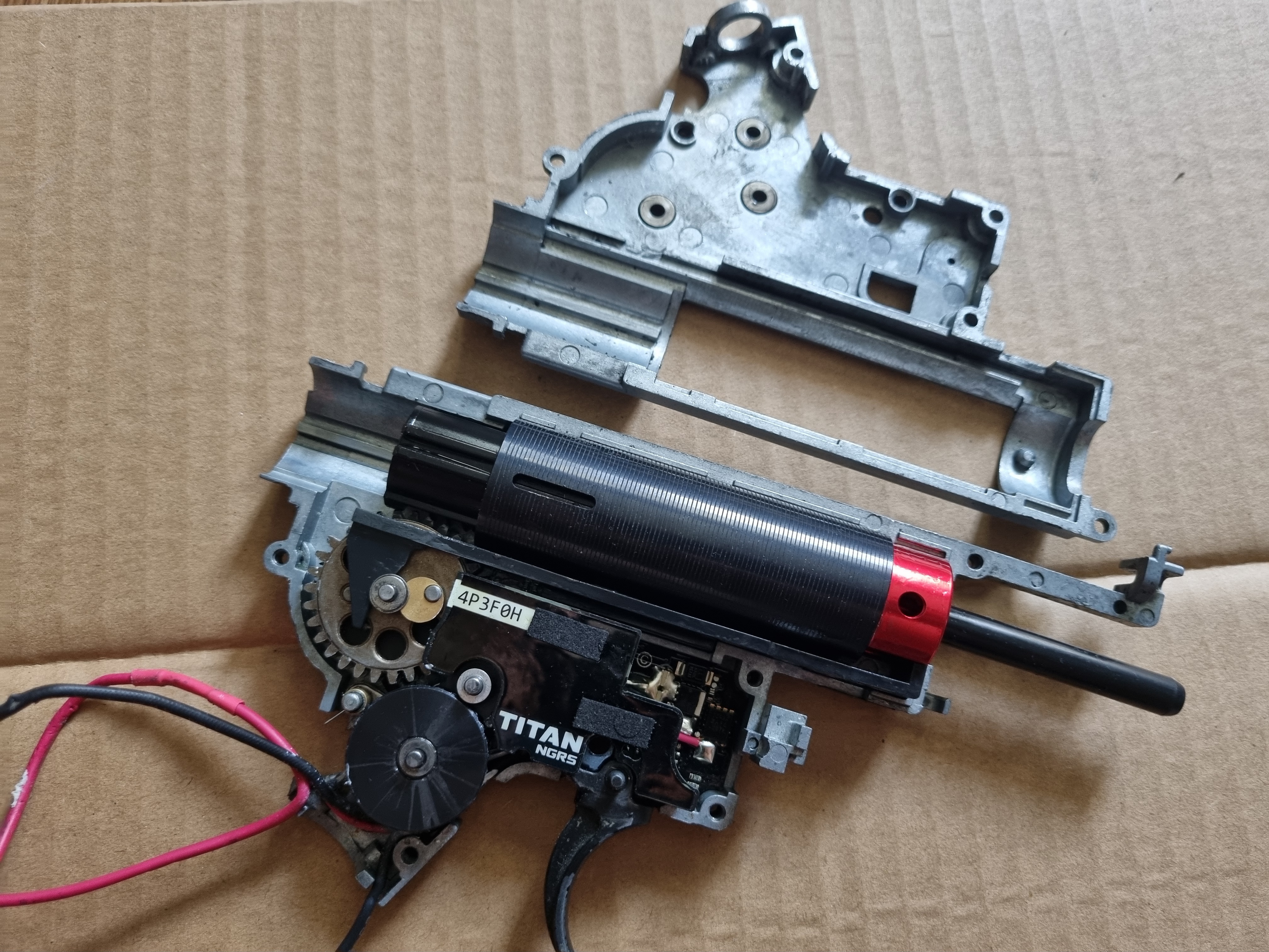 kompletny gearbox po tuningu, tokyo marui recoil shock , tm ngrs , gate titan v2 ngrs