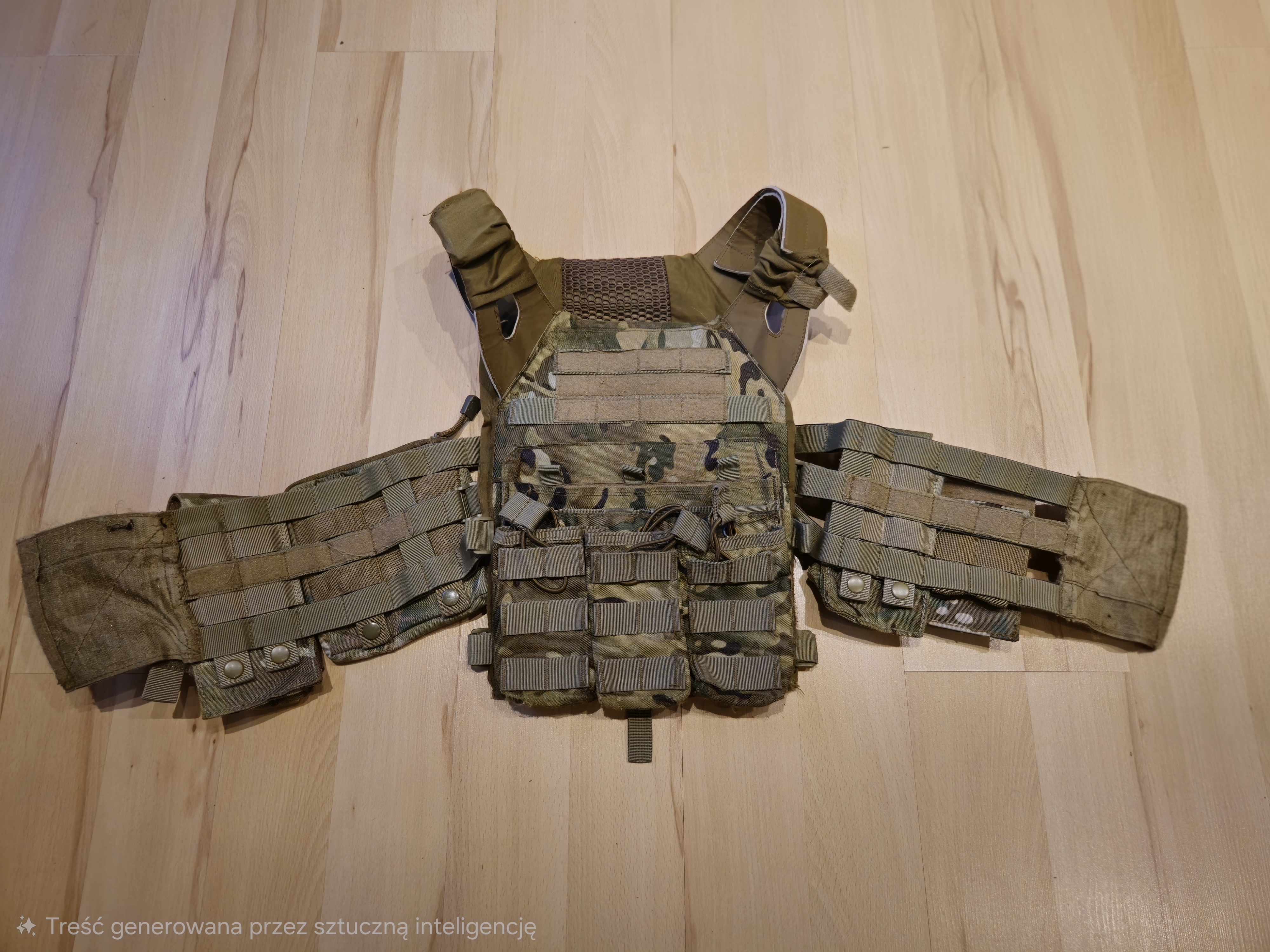 Kamizelka taktyczna multicam z dodatkami