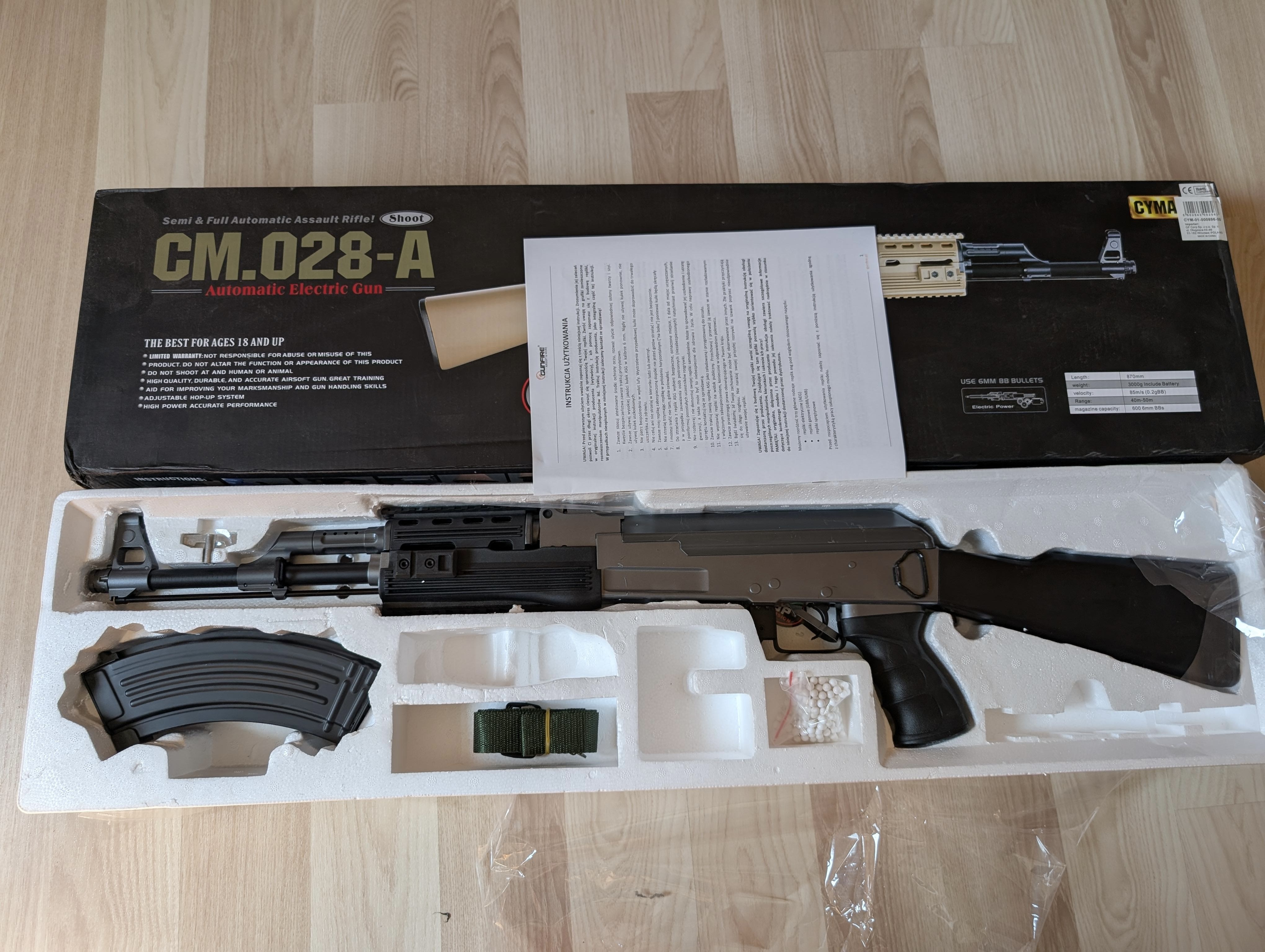 Zestaw repliki asg Dragunov,MP5,G3,AK 47