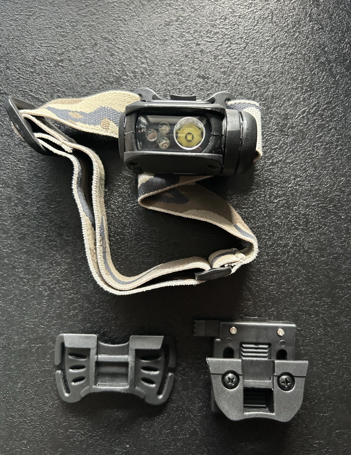 Latarka czołowa lub na hełm i czapkę cr123 z trybem IR NV