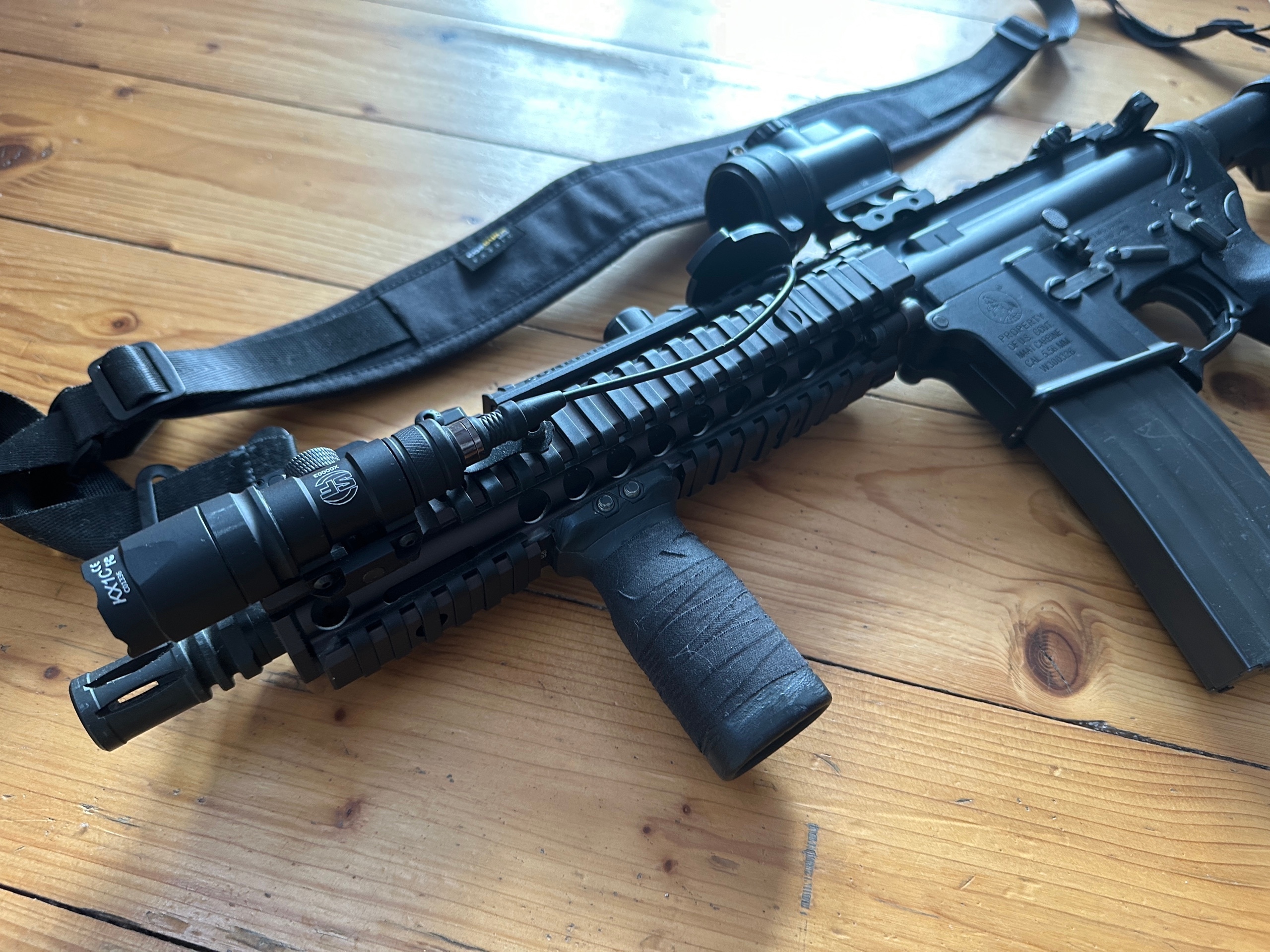 GHK MK18 + 6 magów CNC, kolimator MRO, latarka, kolba VLTOR, chwyt Magpul