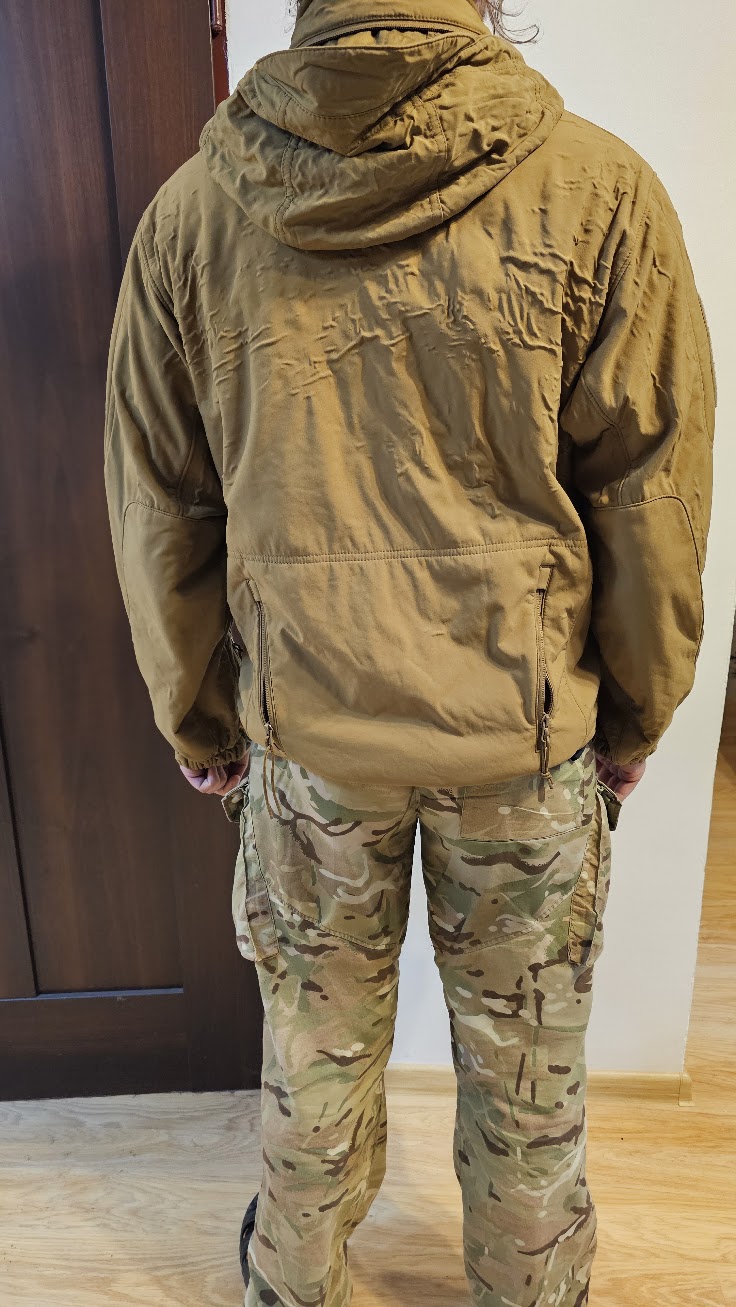 Kurtka do ciorania z kapturem Softshell Helikon Tex Coyote brown - Gunfighter rozmiar L
