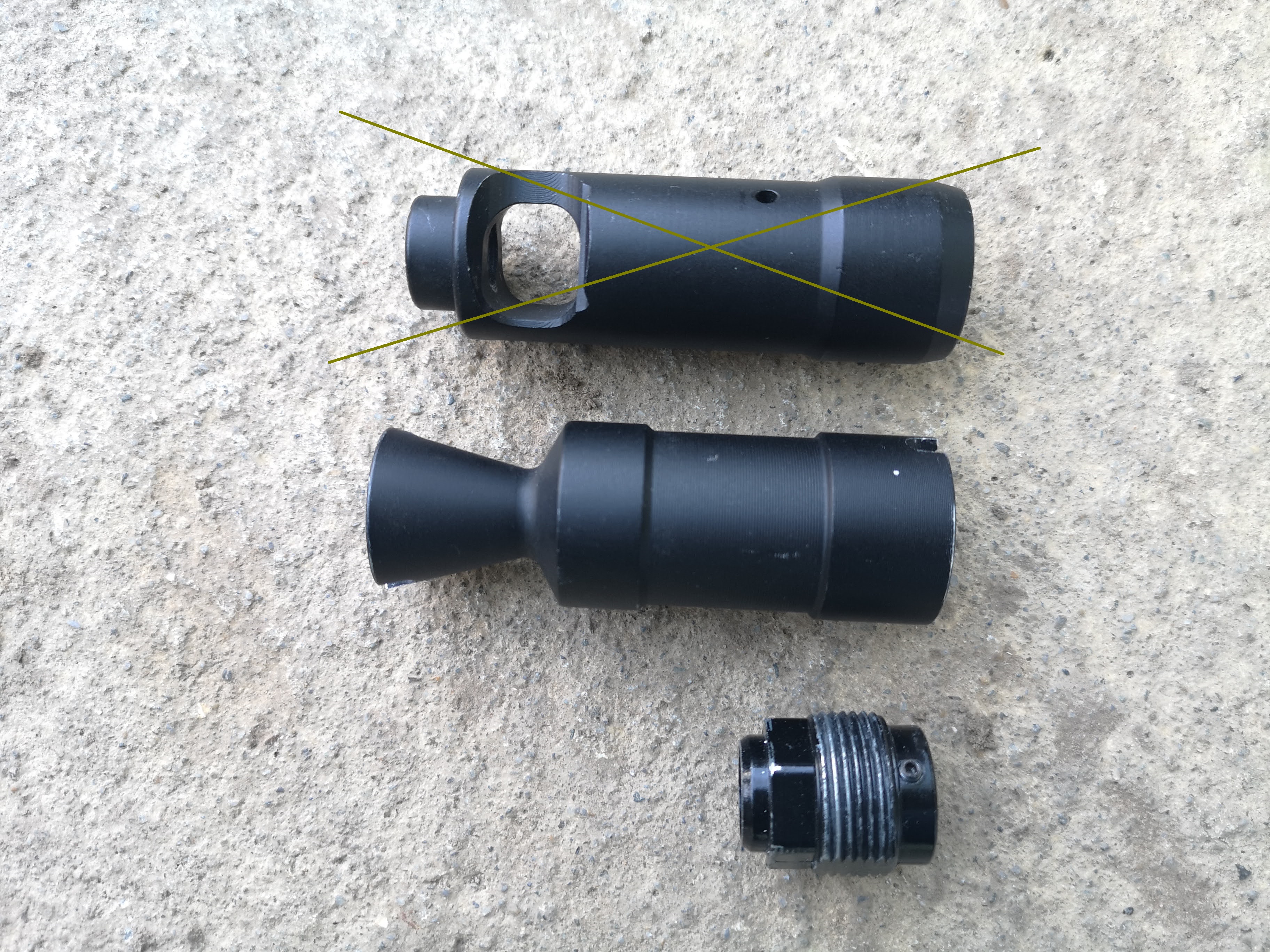 Tłumik ognia, kompensator płomienia AK, AKSU