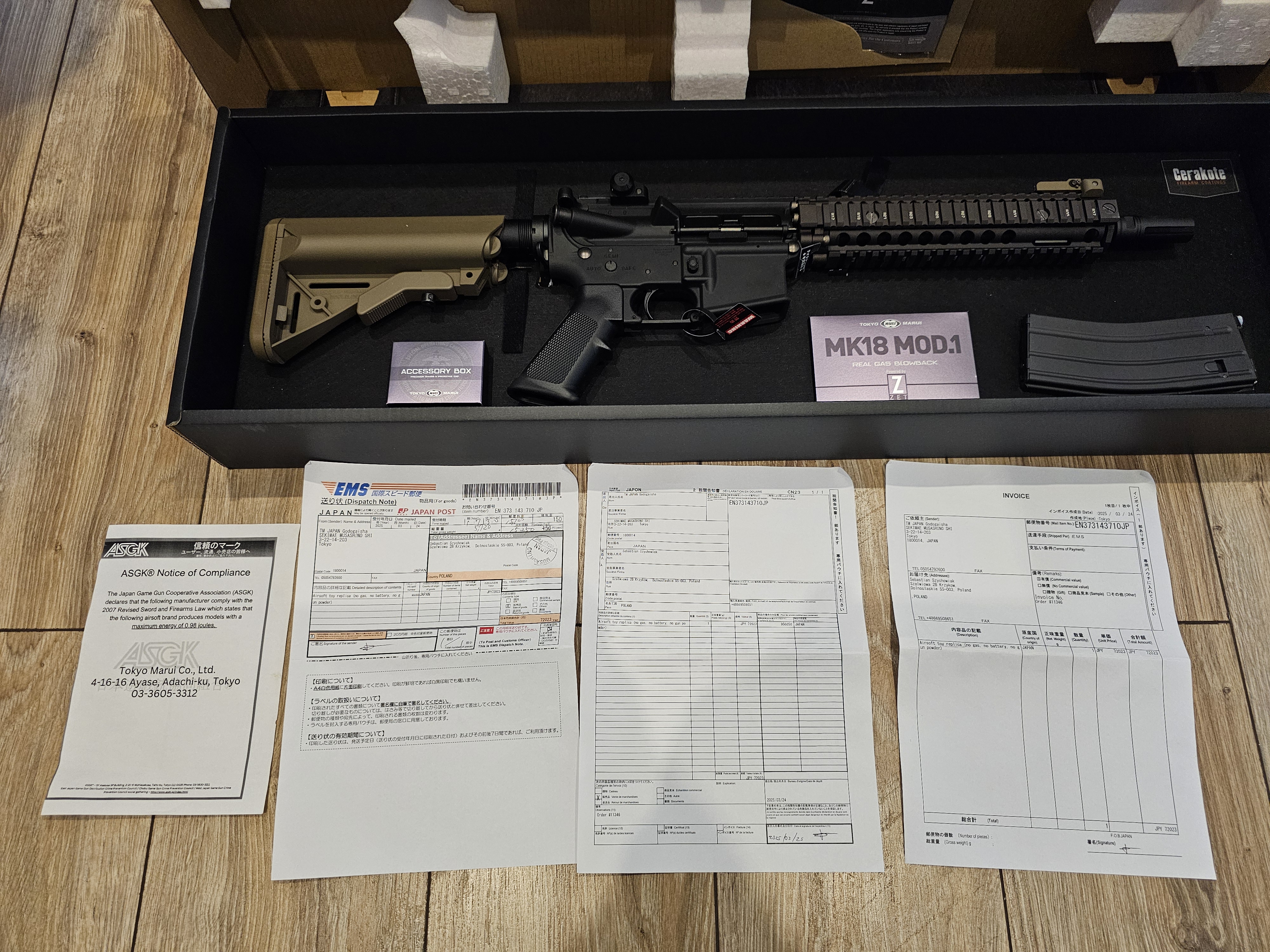 Replika tokio marui MWS MK18 GBBR