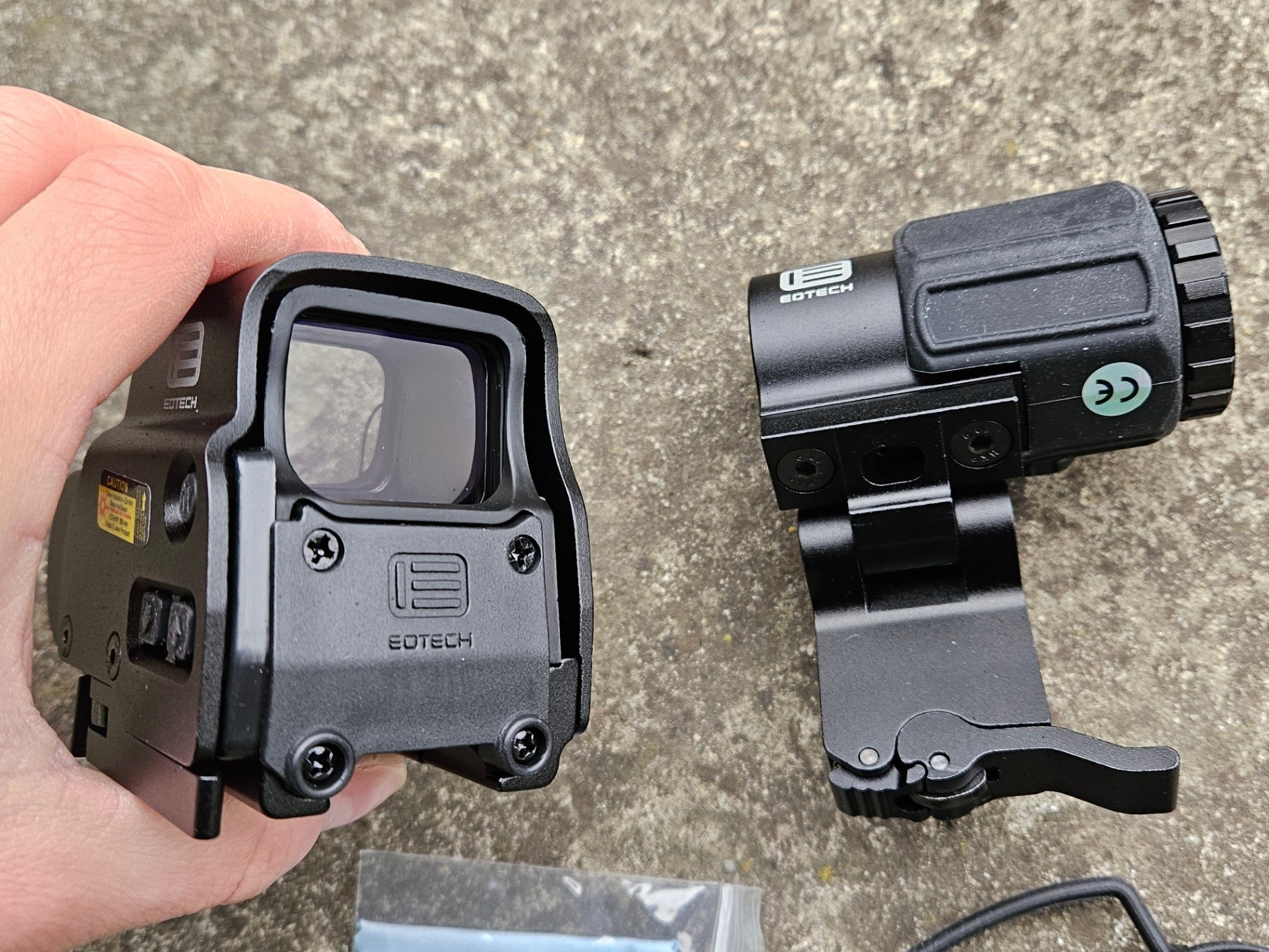 Replika Eotech ET558 + magnifier G43 oznaczenia stand bdb