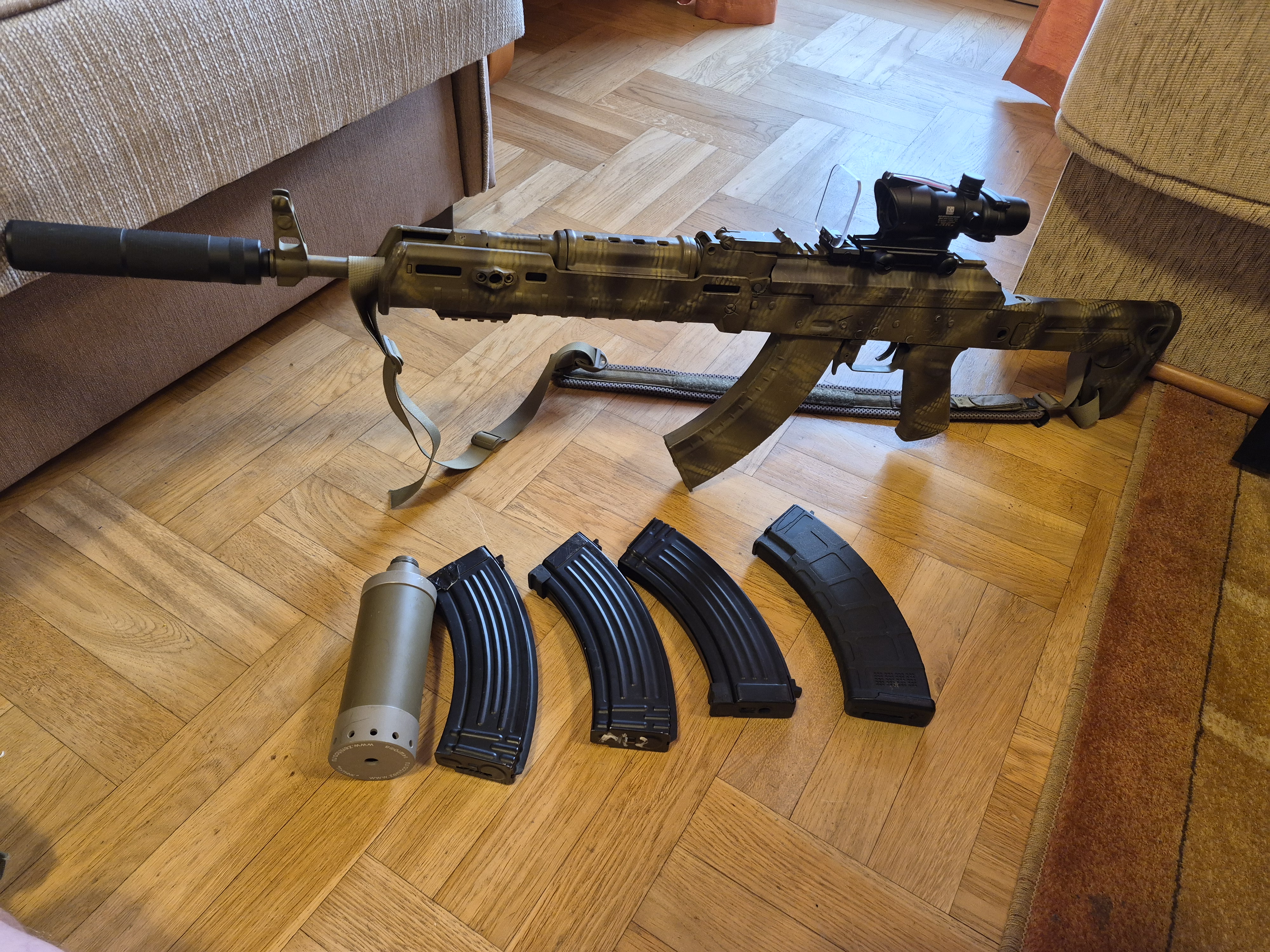 CM.077A Zhukov-S full metal, full tuning 85m, 2.0 J | magazynki | tłumiki | kolimator światłowód