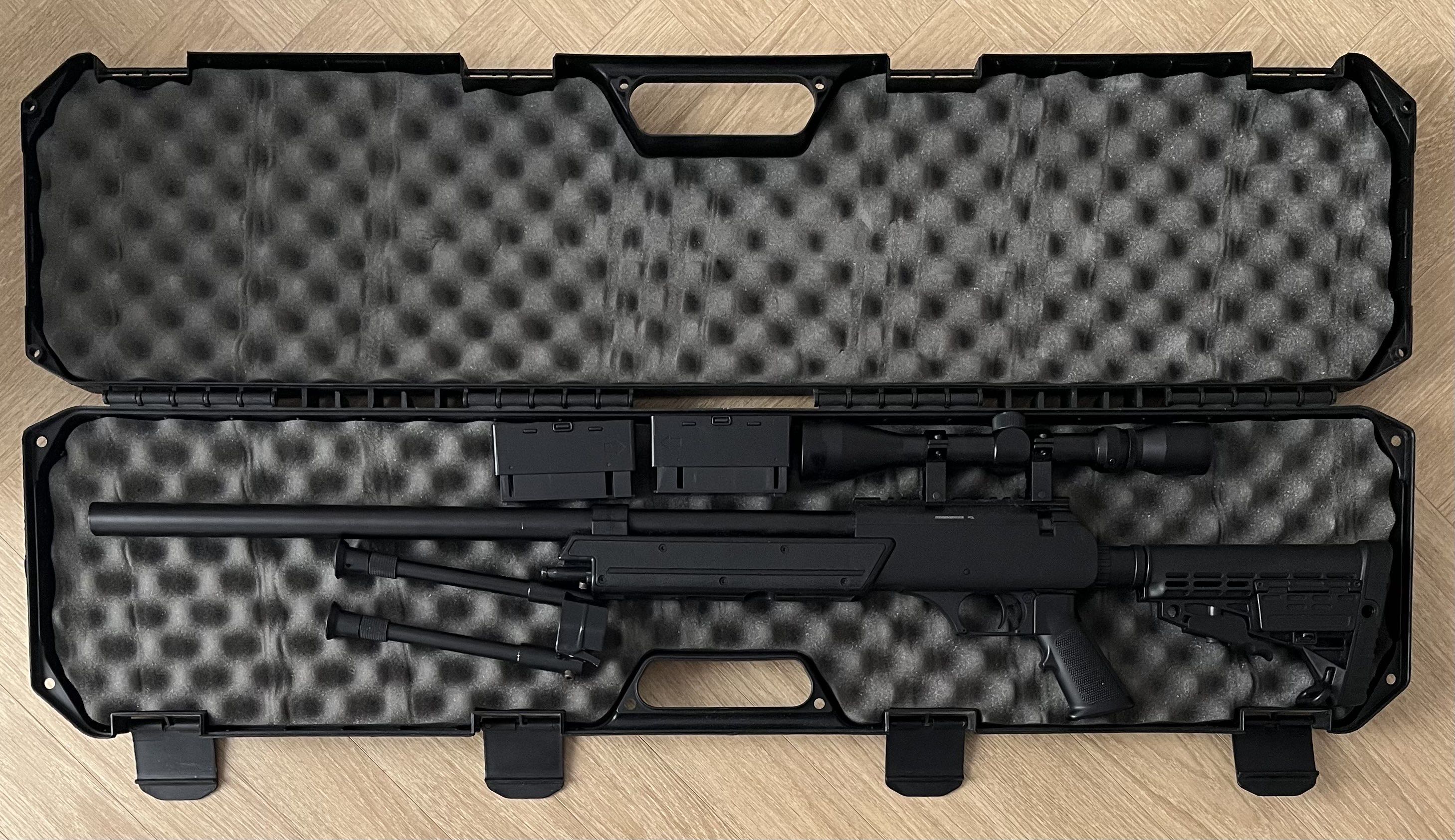 Snajperka ASG Urban Sniper + walizka – Stan dobry, ślady użytkowania