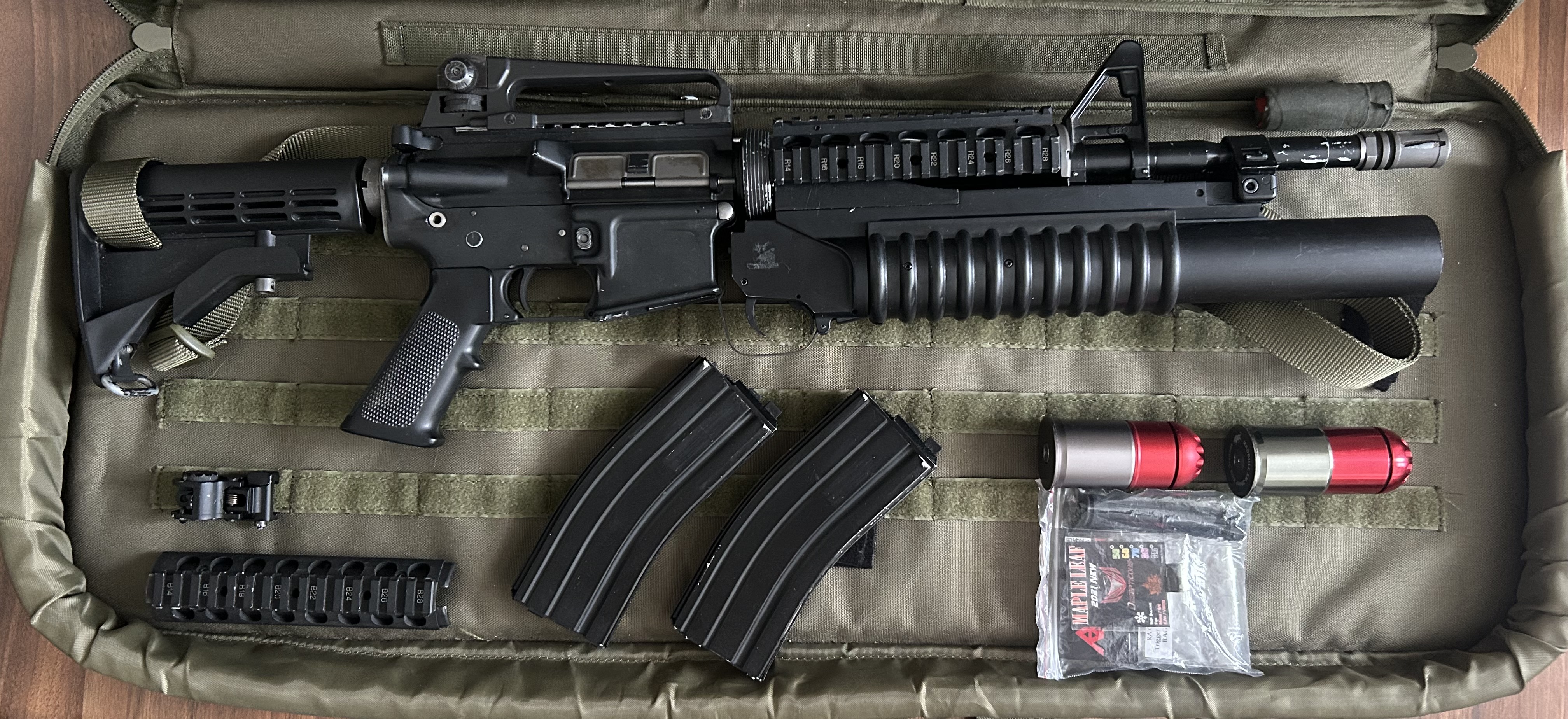 M4A1 m203 GBBR WE z stalowym zespołem spustu RA-Tech