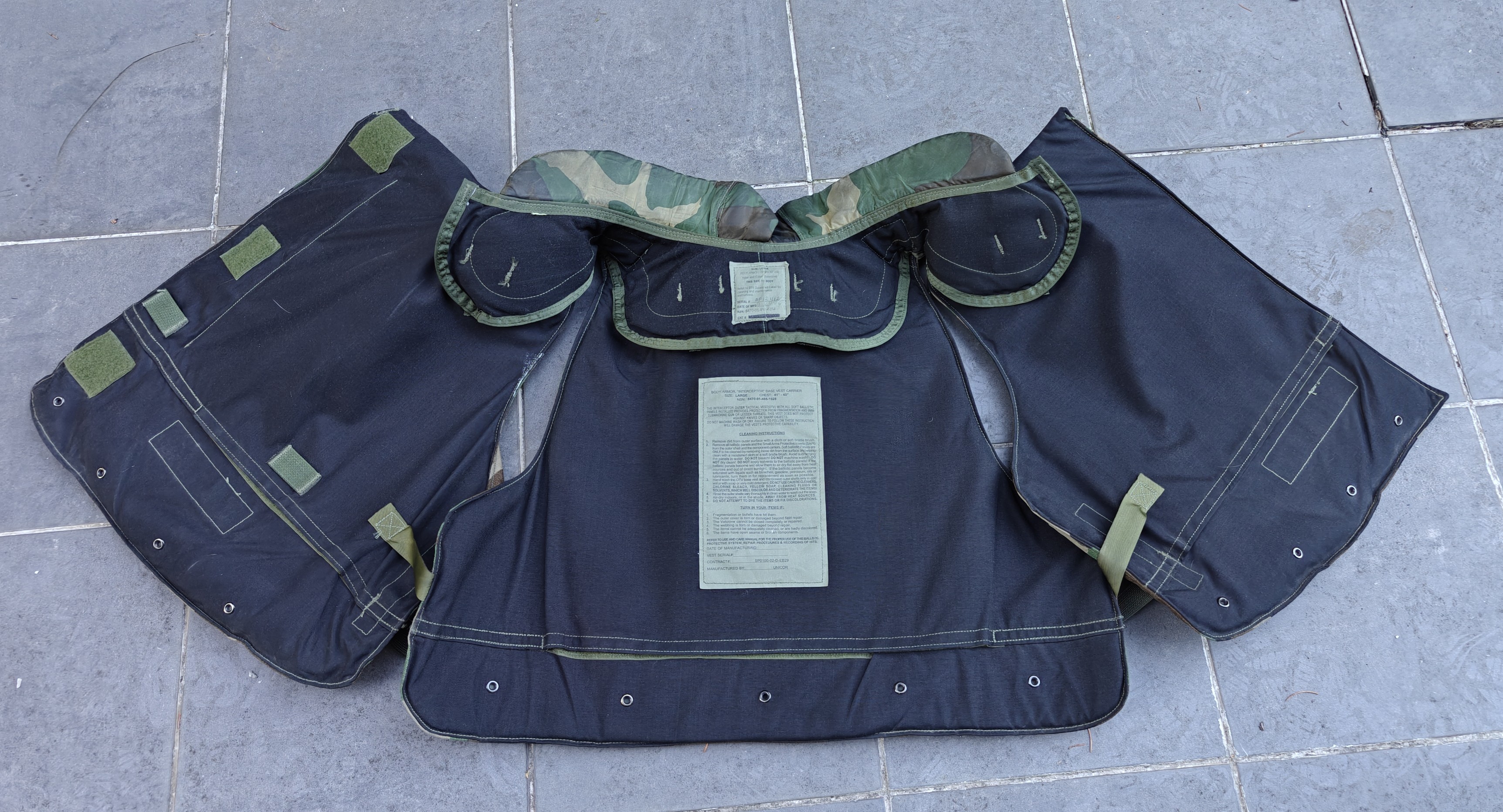 Kamizelkę IBA Interceptor Body Armor Woodland Large + Wkłady US ARMY usmc