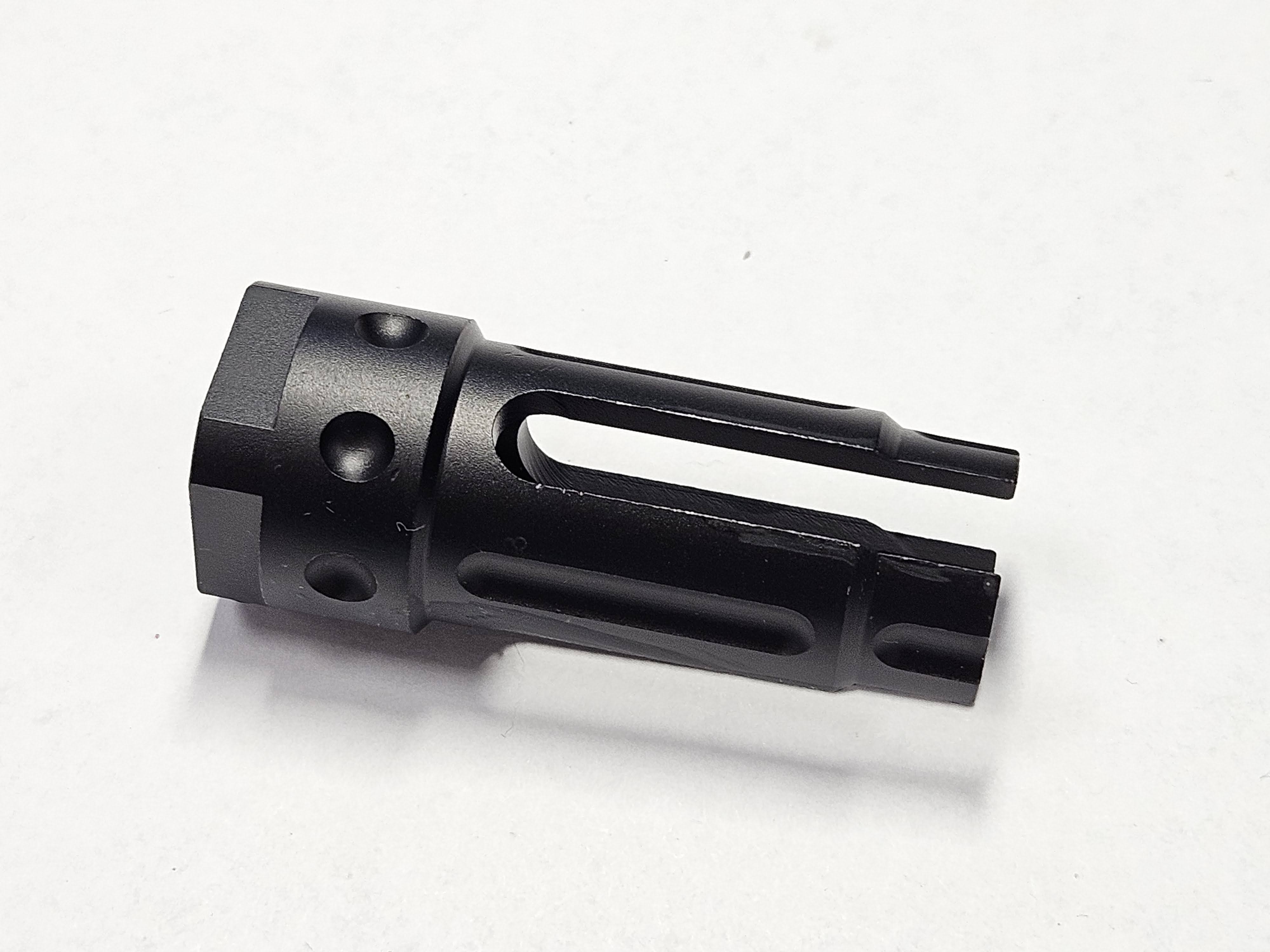 Tłumik płomienia M4, AR-15, AK metalowy lewoskrętny 14mm