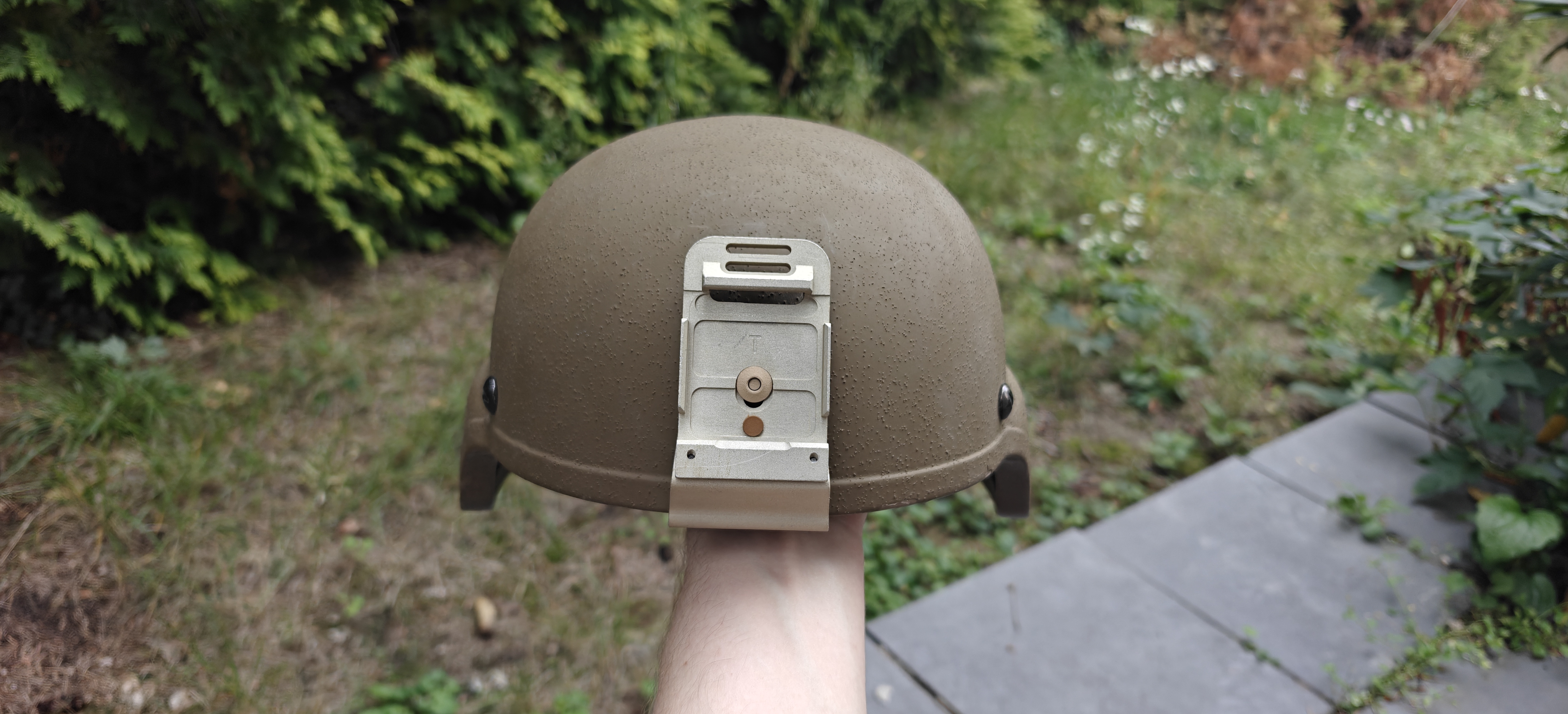 hełm USMC ECH Large + pokrowiec marpat + blacha NVG