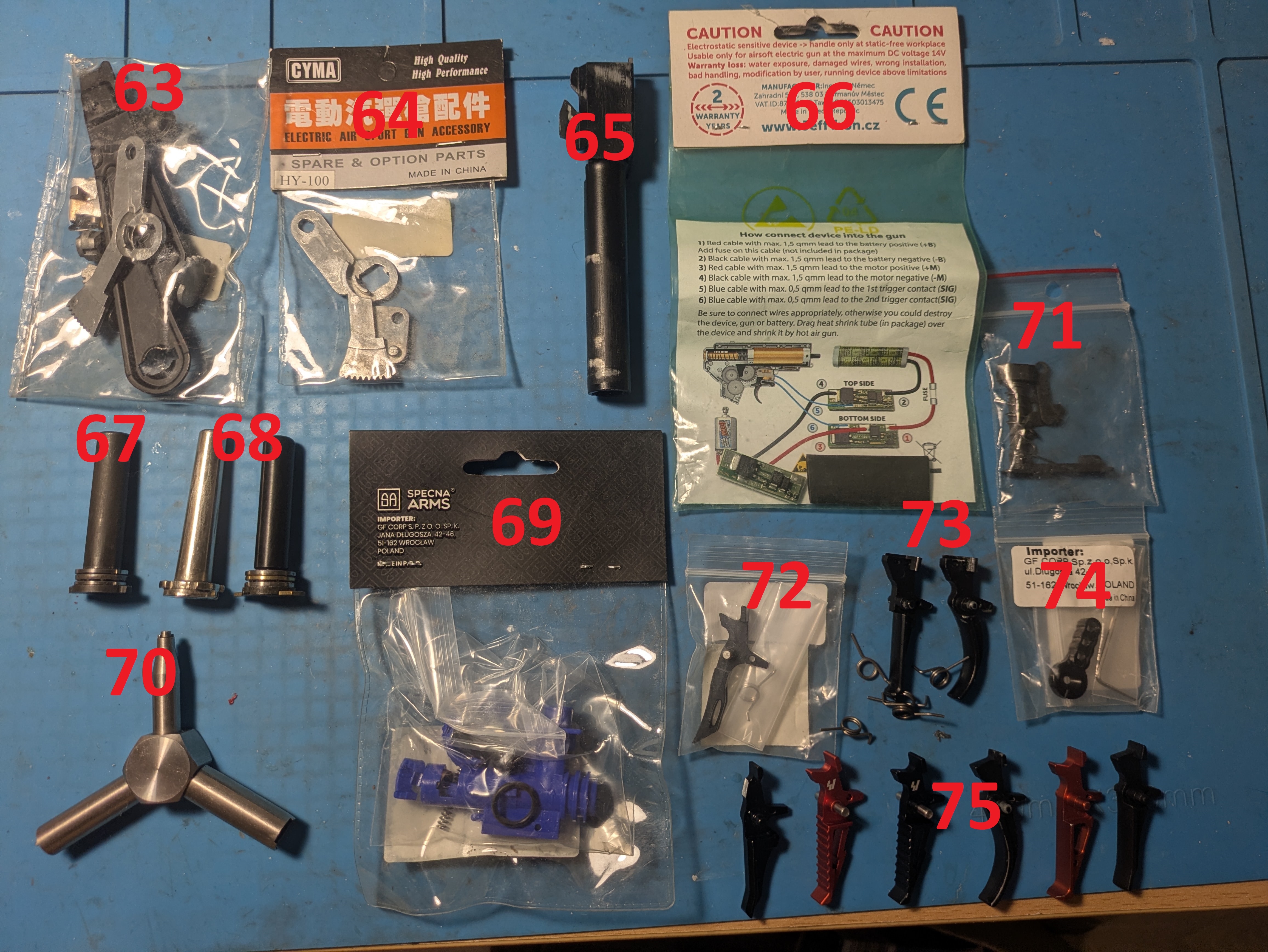 mosfet spust prowadnica czesci ak