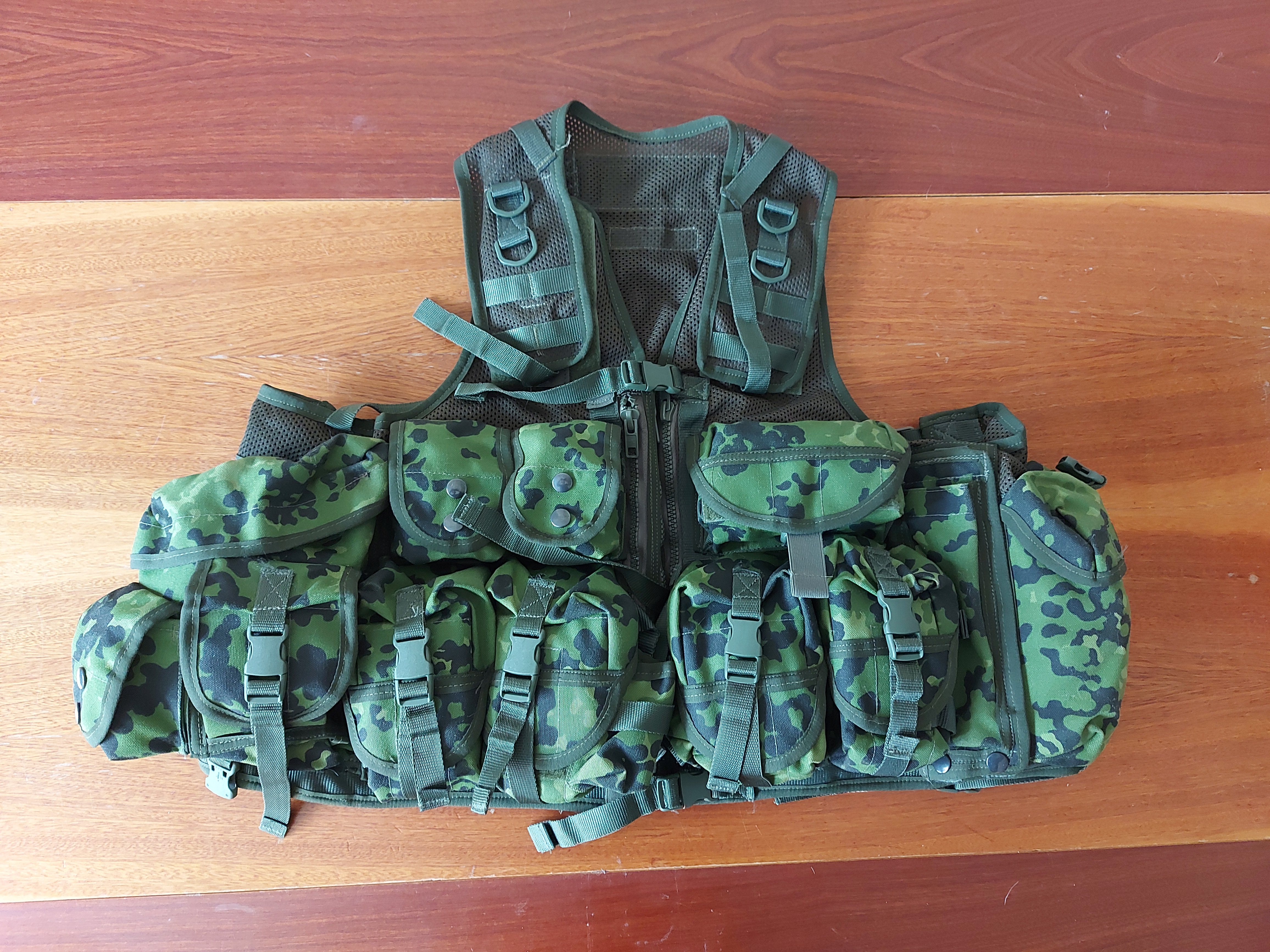 Kamizelka taktyczna - duński kamuflaż M84, cordura; unikat; ASG