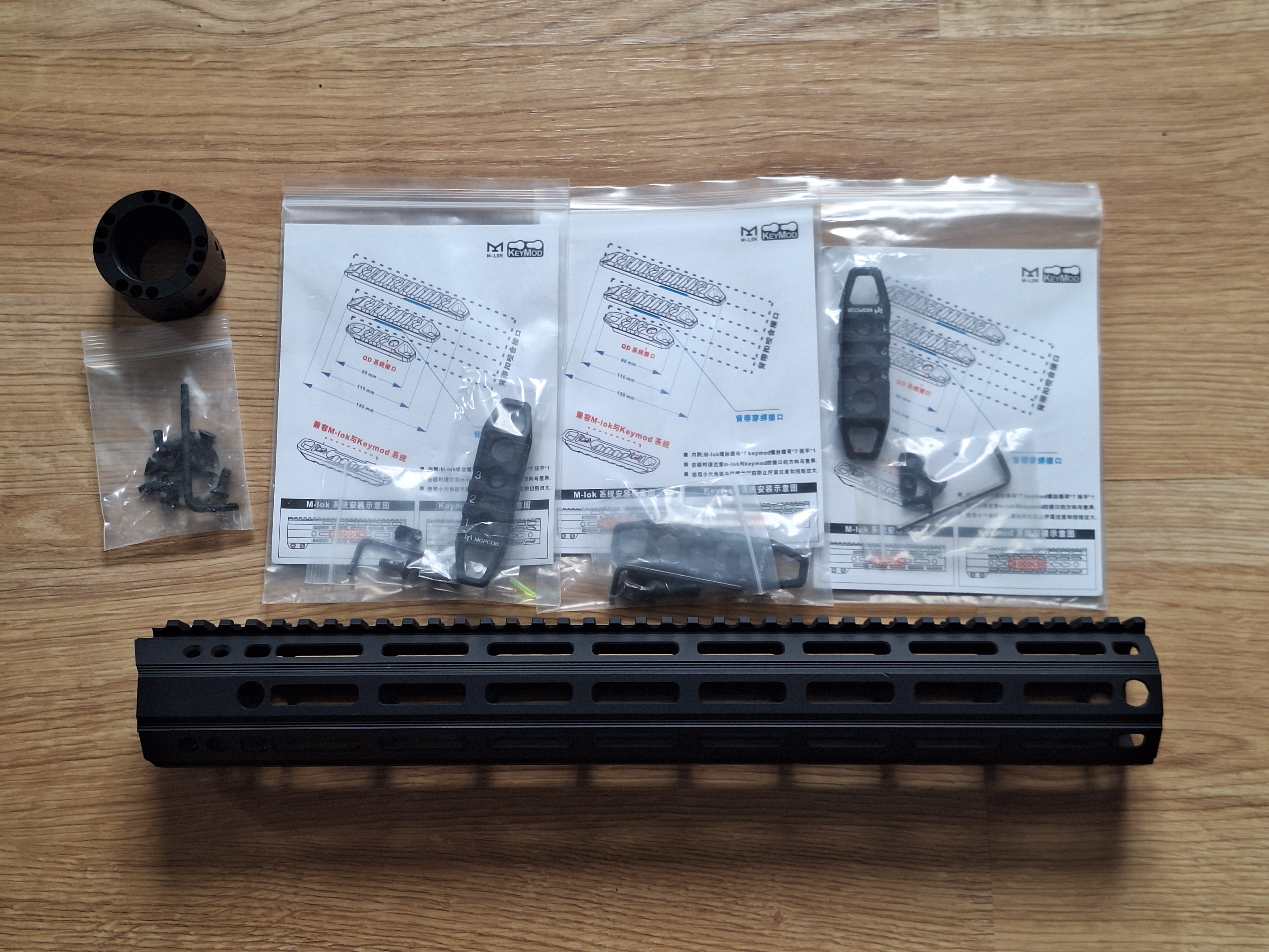 Front SKW A46 Mlok 15" plus 3x szyna 3 slotowa Mlok