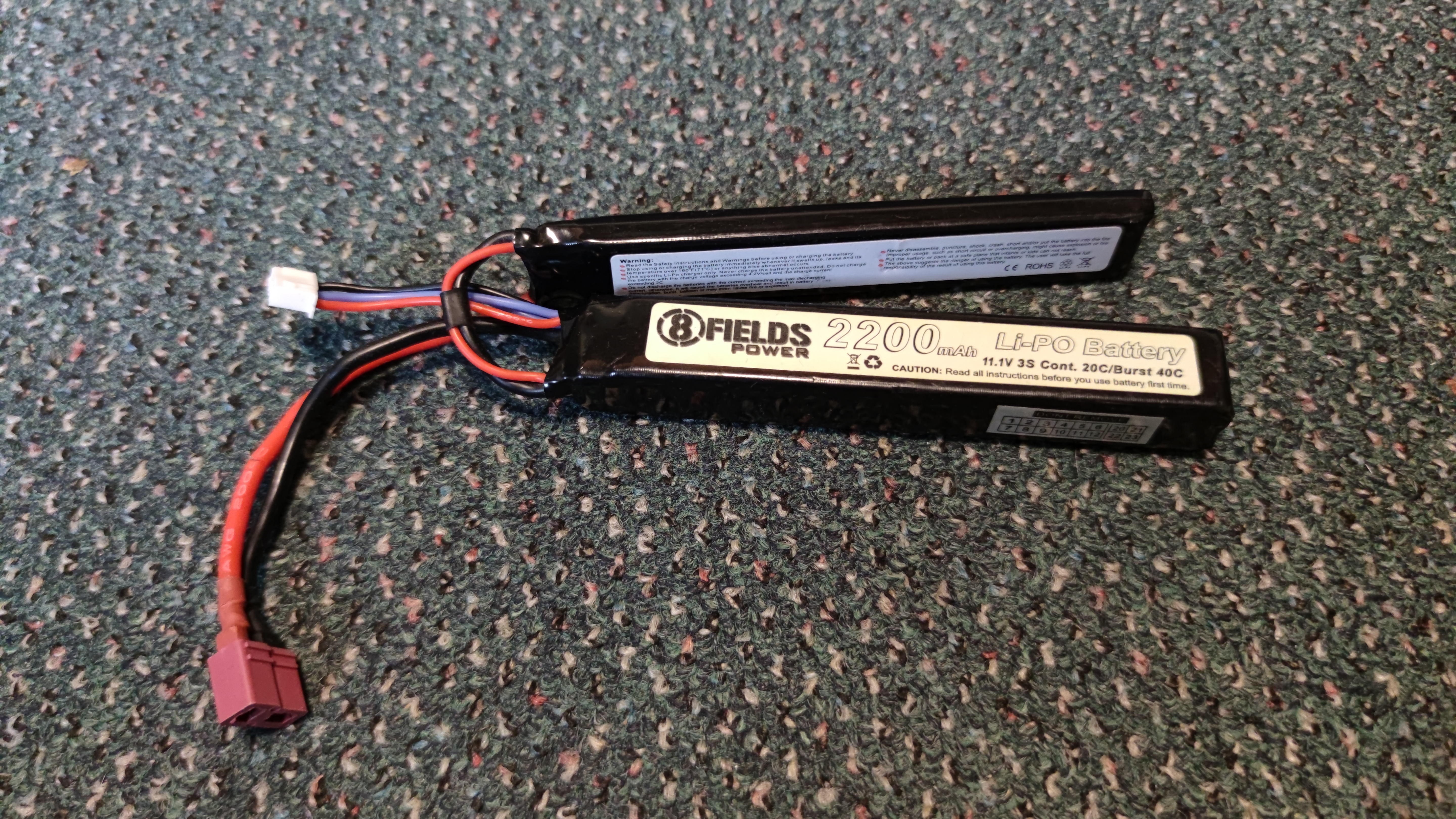Bateria LIPO 2200 mAh 11.1V, 20C/40C 8Fields T-Connect