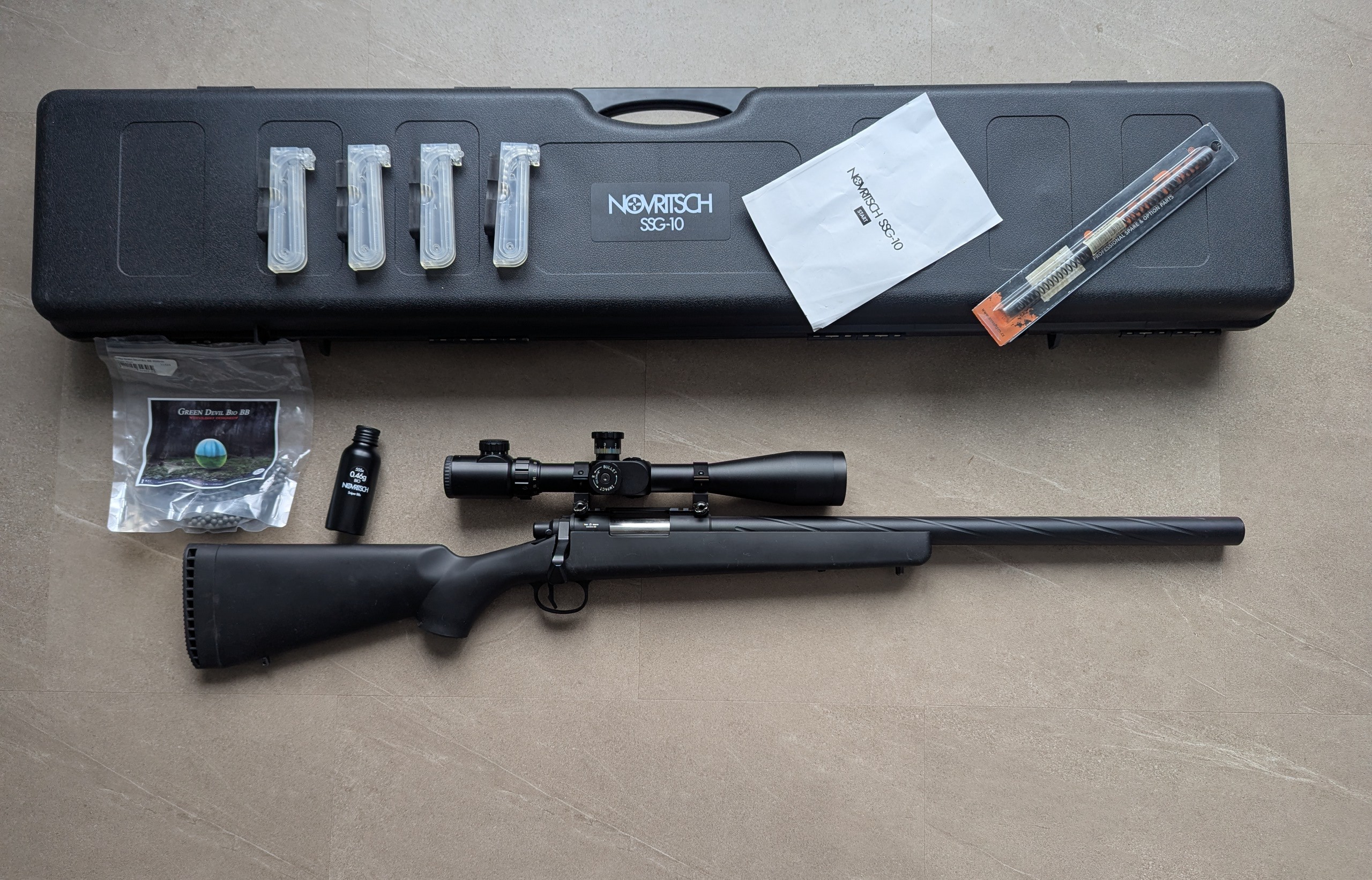 Karabin ASG/ replika snajperka Novritsch SSG-10 komora Action Army