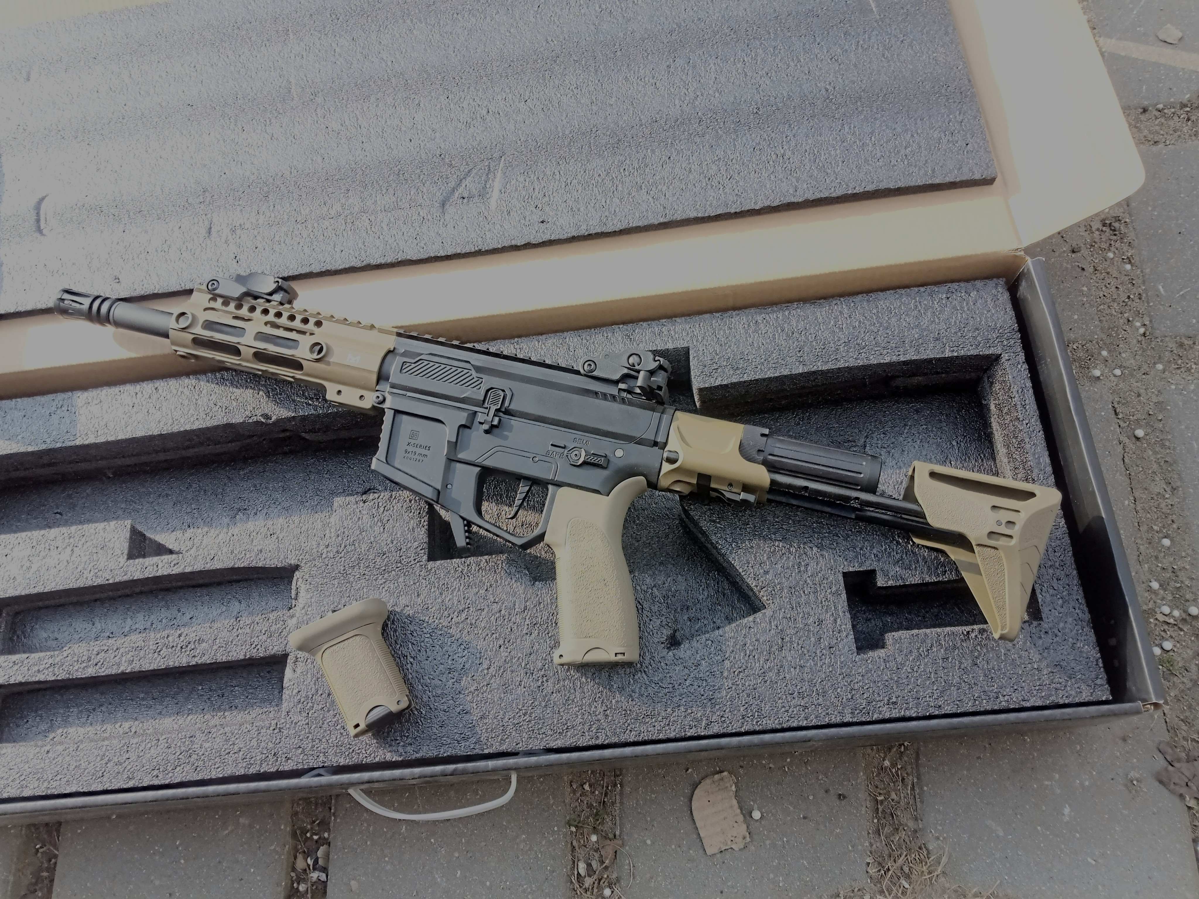 karabinek PDW 9 mm ASG, metalowe body, tuning