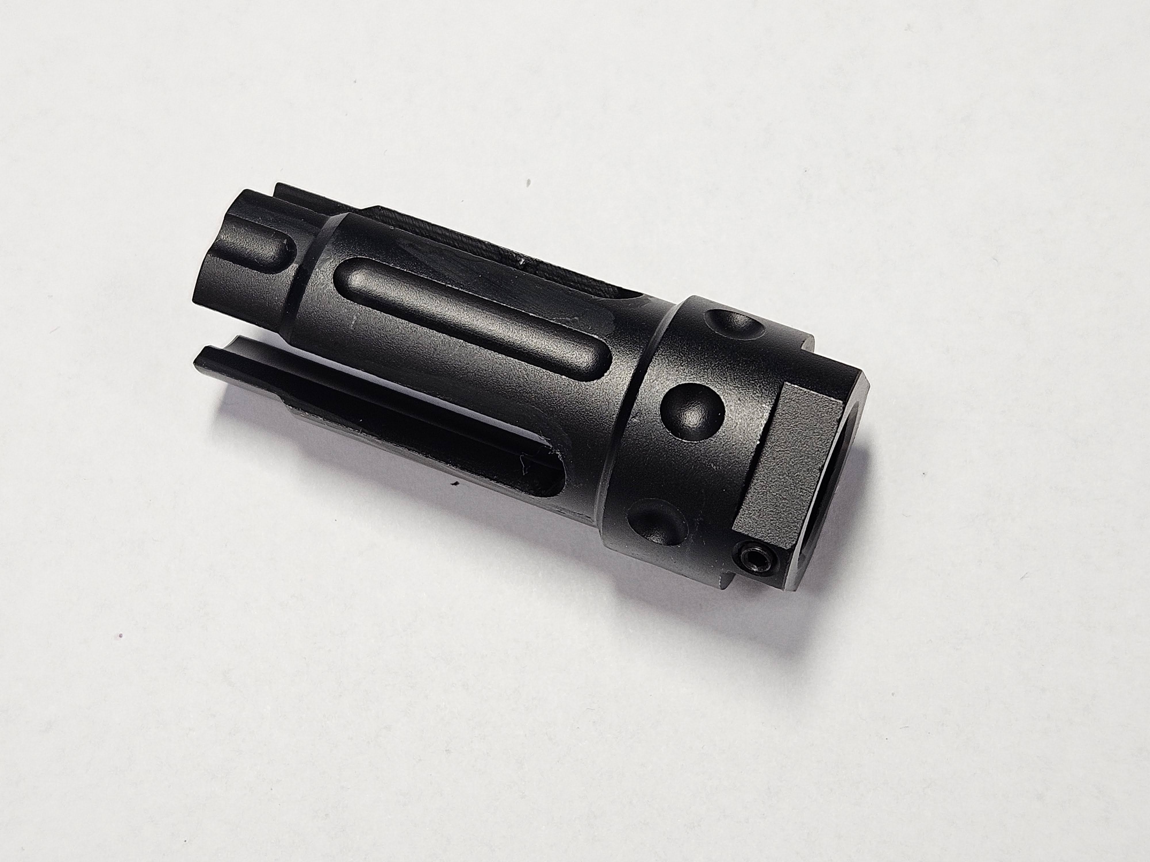 Tłumik płomienia M4, AR-15, AK metalowy lewoskrętny 14mm