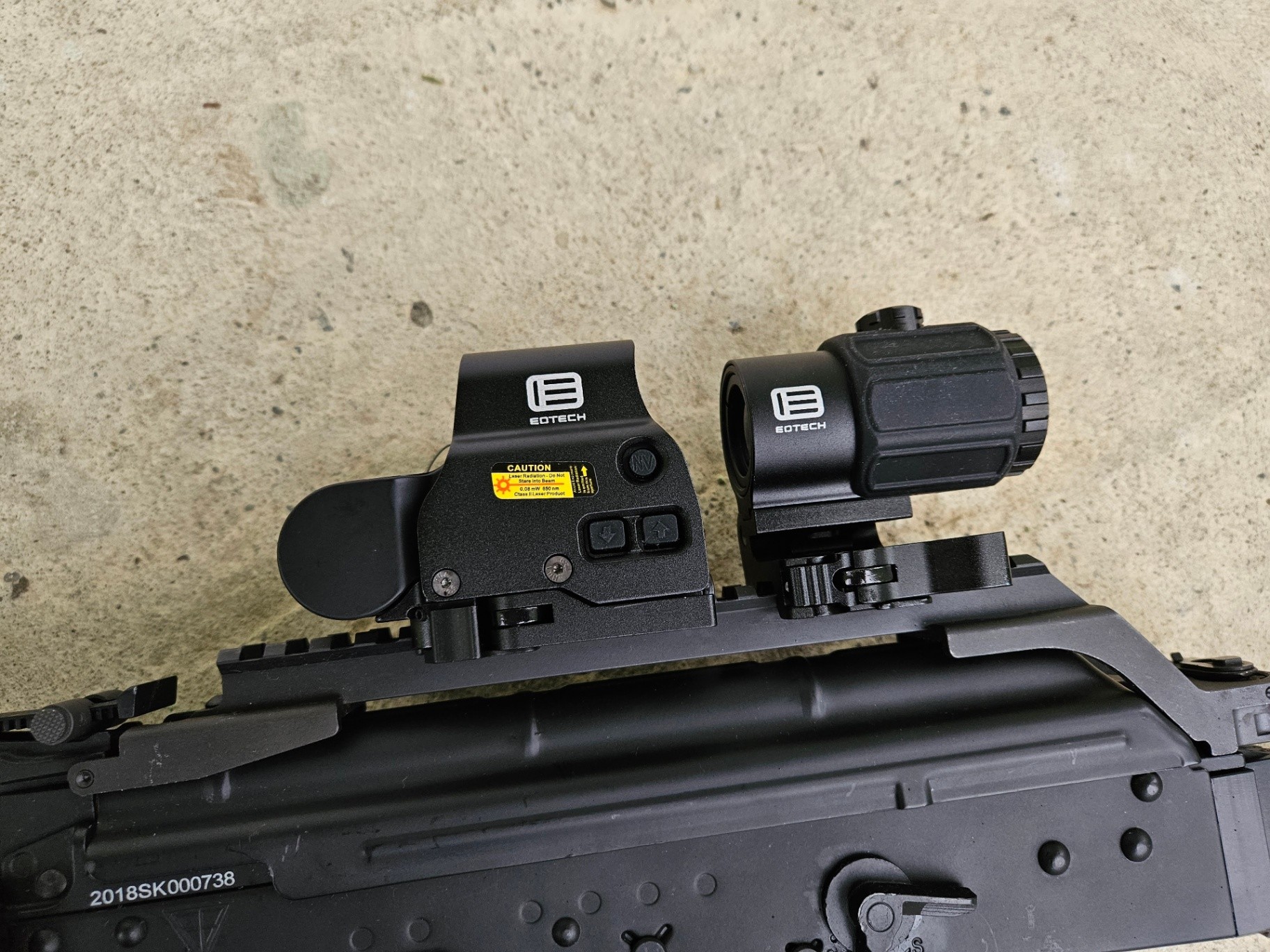 Replika Eotech ET558 + magnifier G43 oznaczenia stand bdb