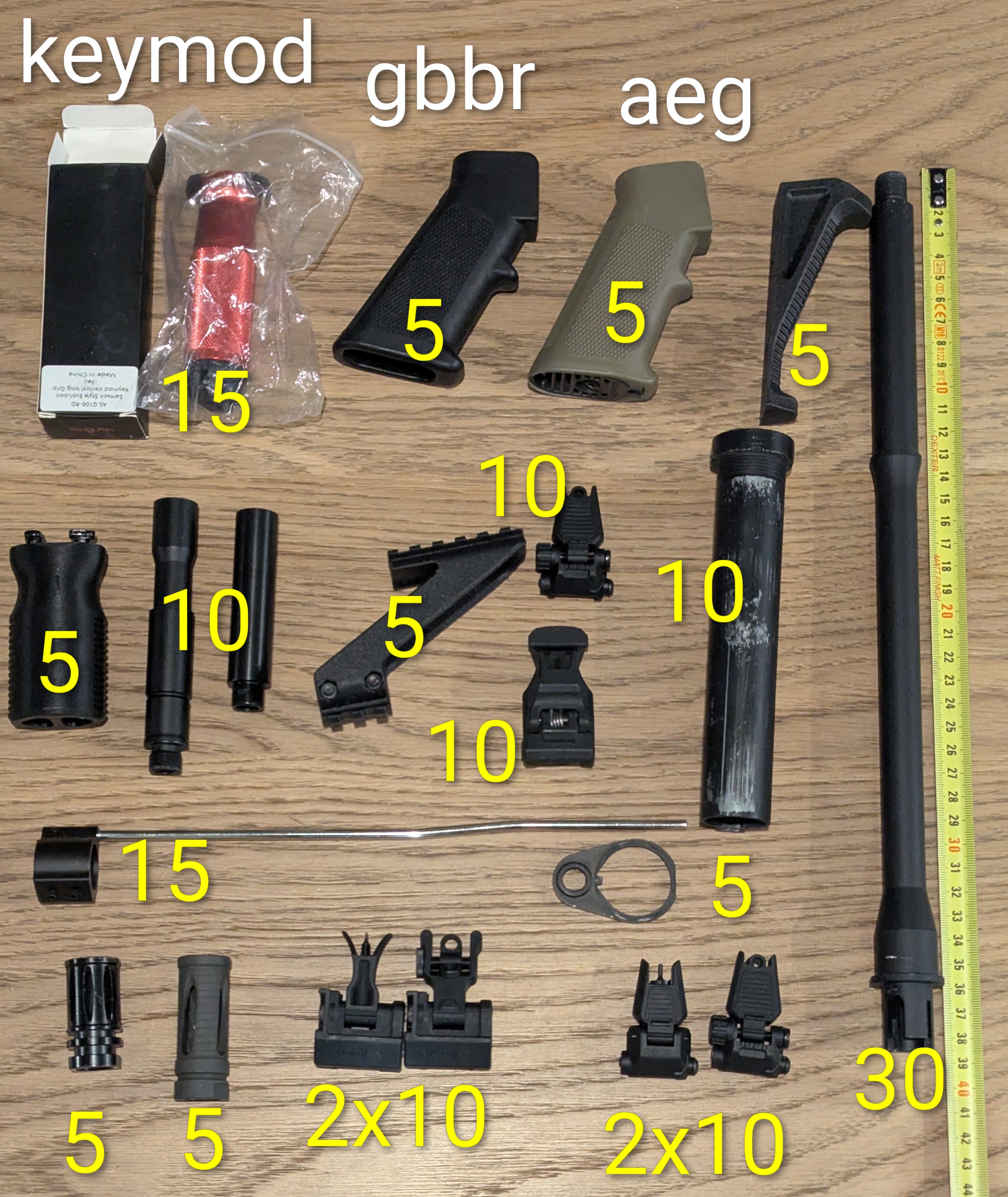 Chwyty, lufa, tłumiki ognia i inne akcesoria