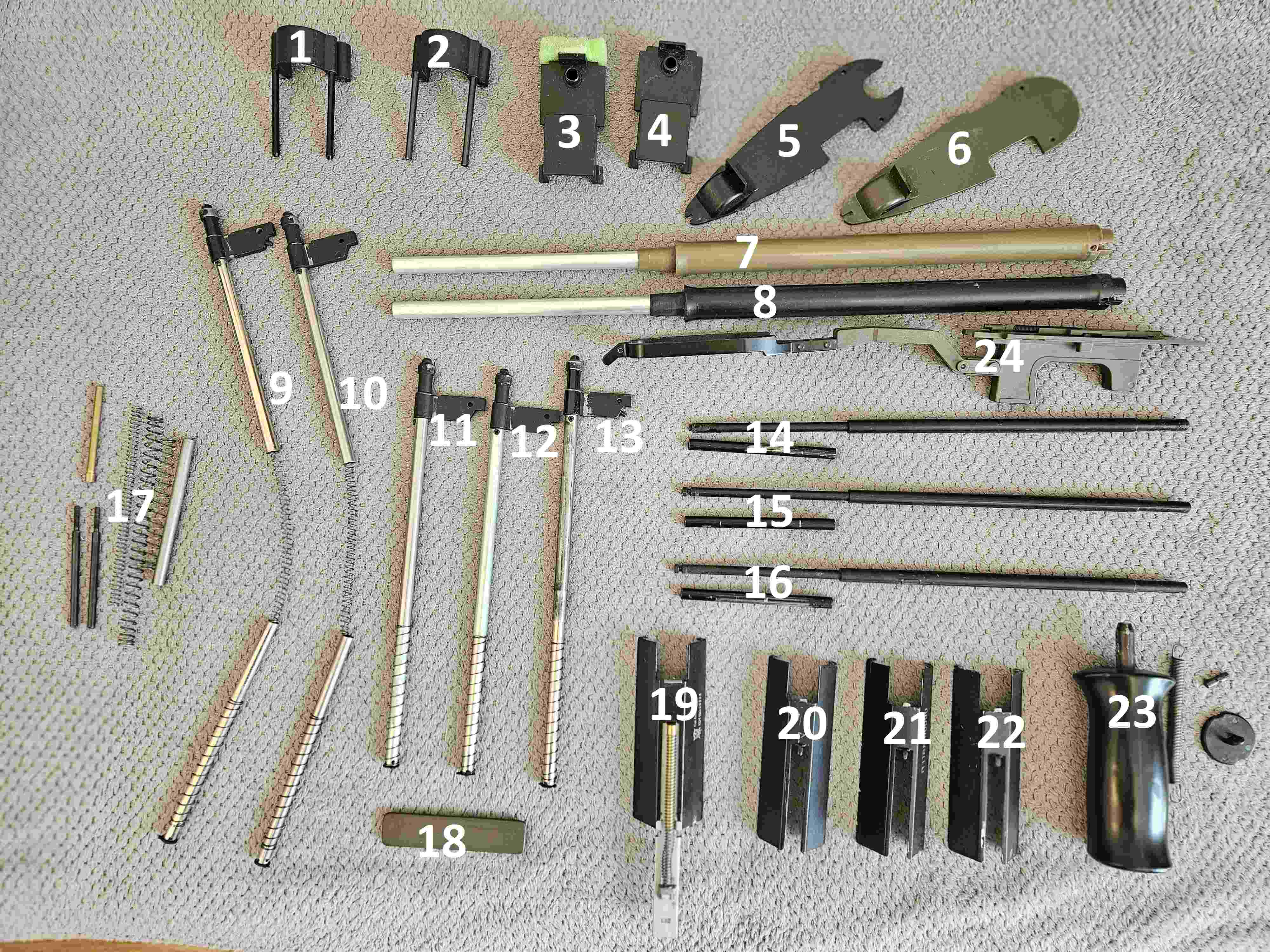 Części AUG JG, GFC, Classic Army, Tokyo Marui