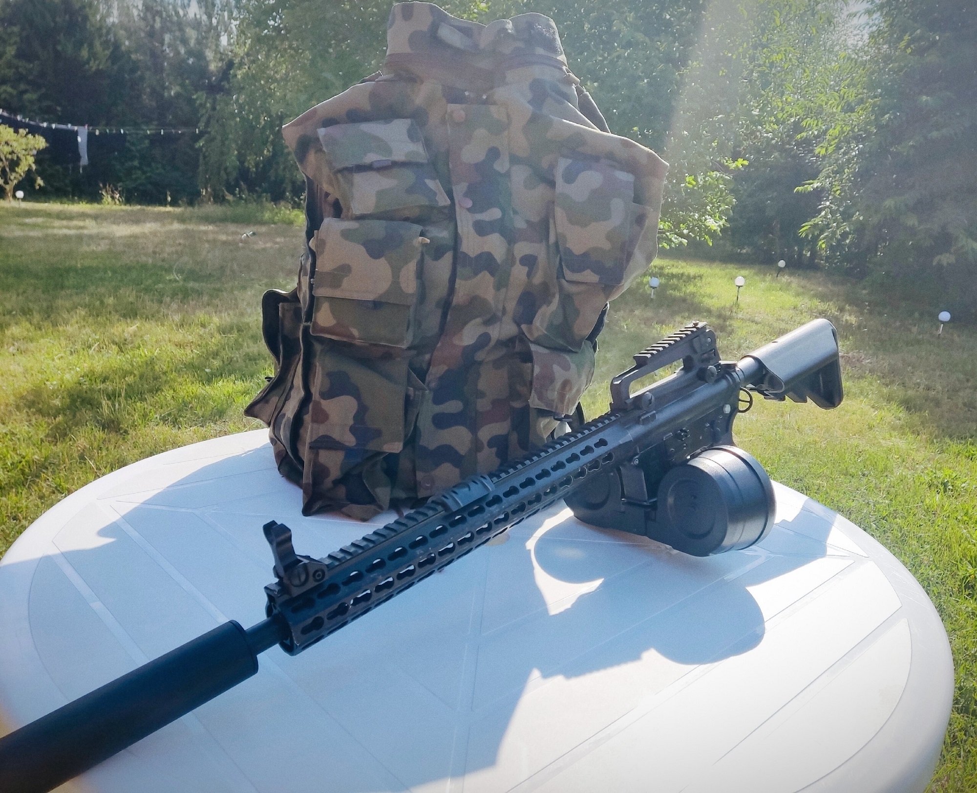 [S/Z] AR15 P&J Custom + Kamizelka taktyczna wz. 988/MON Bezrękawnik