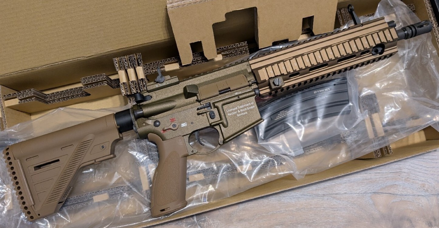 HK416 A5 RAL8000 Umarex VFC AEG replika nieużywana