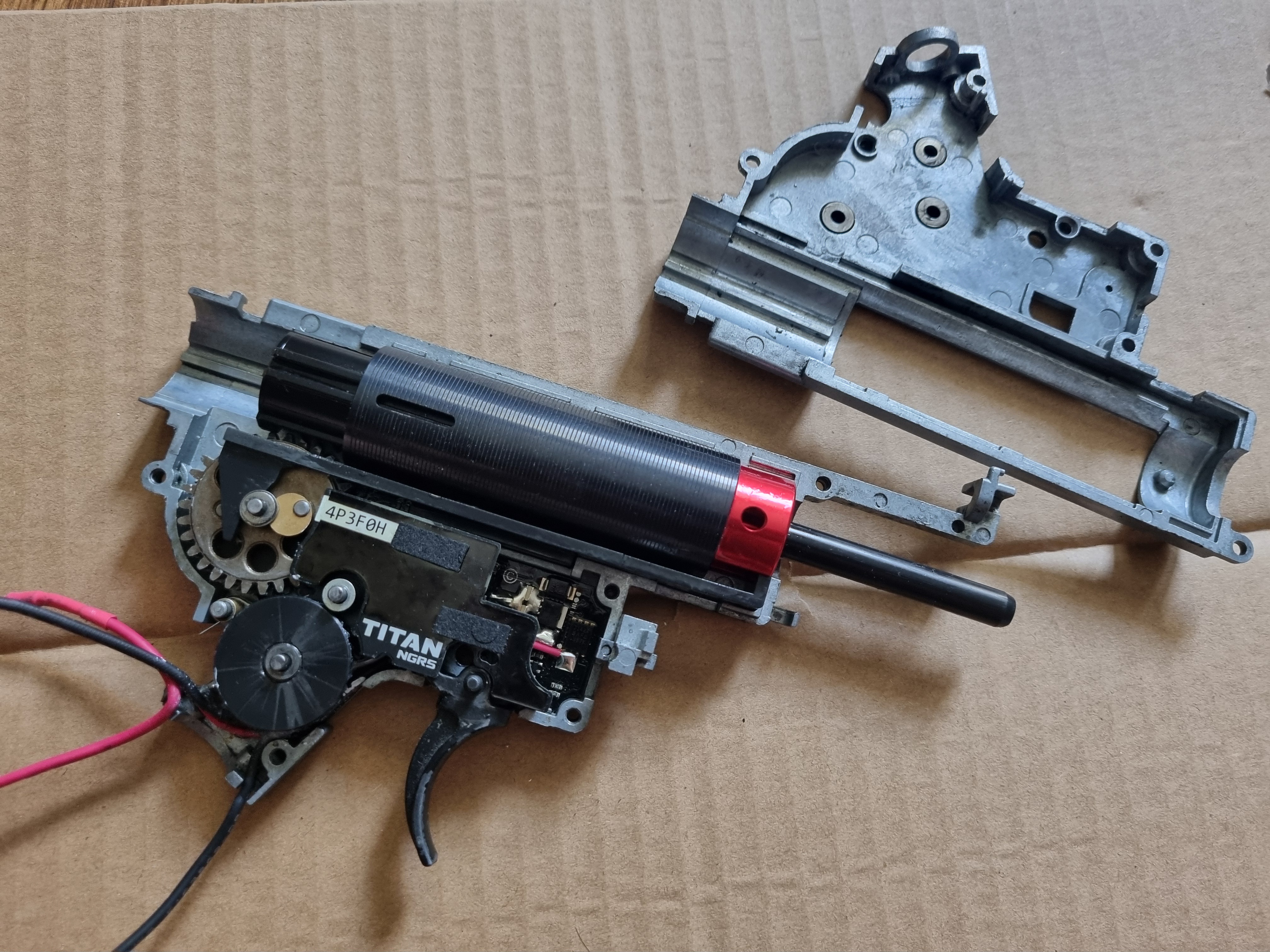 kompletny gearbox po tuningu, tokyo marui recoil shock , tm ngrs , gate titan v2 ngrs