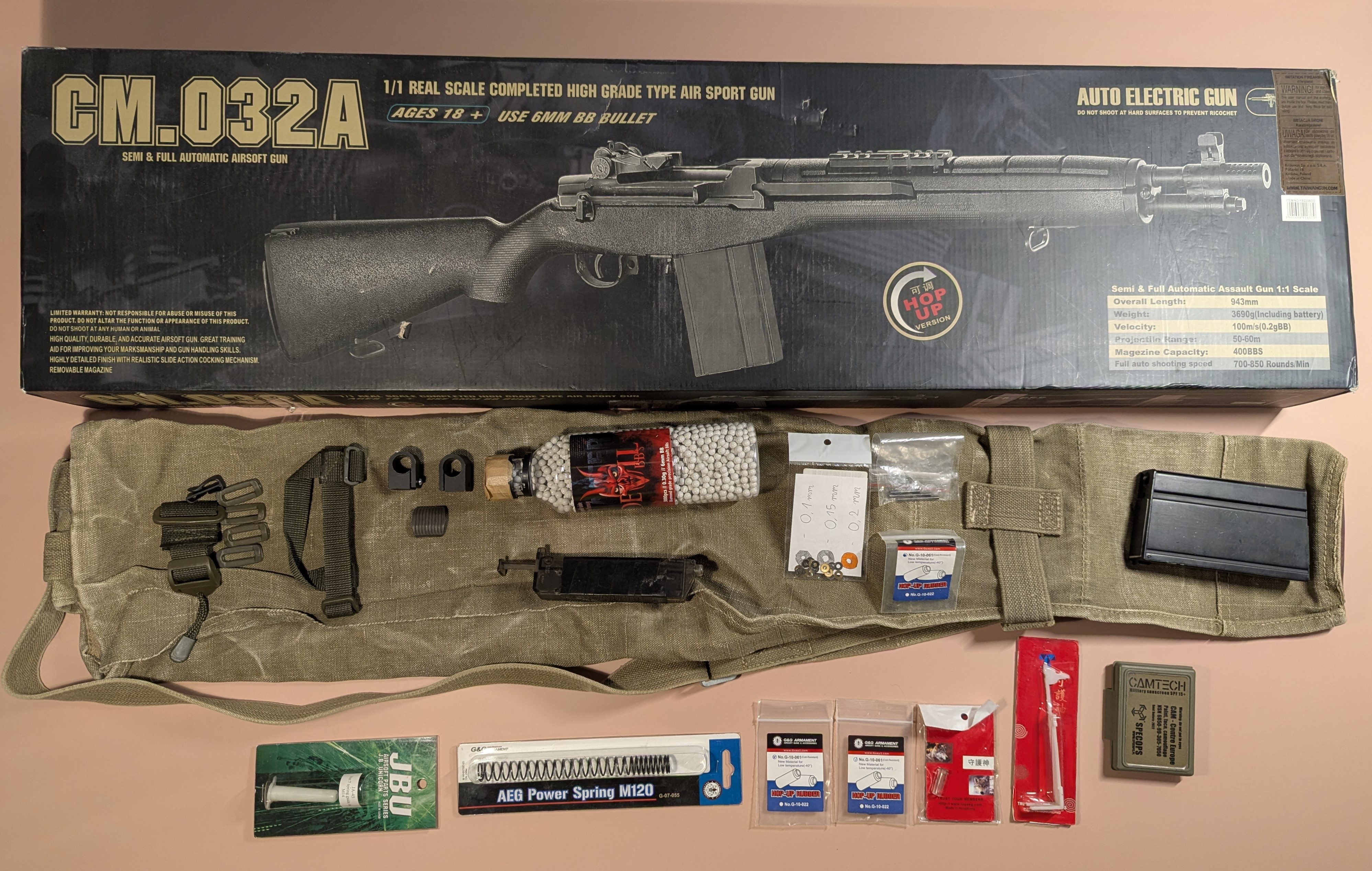 Replika M14 Socom CM.032A RIS preclufa Prometheus, Mosfet Gate Merf 3.2, zawieszenie MIWO, sprężyna M120
