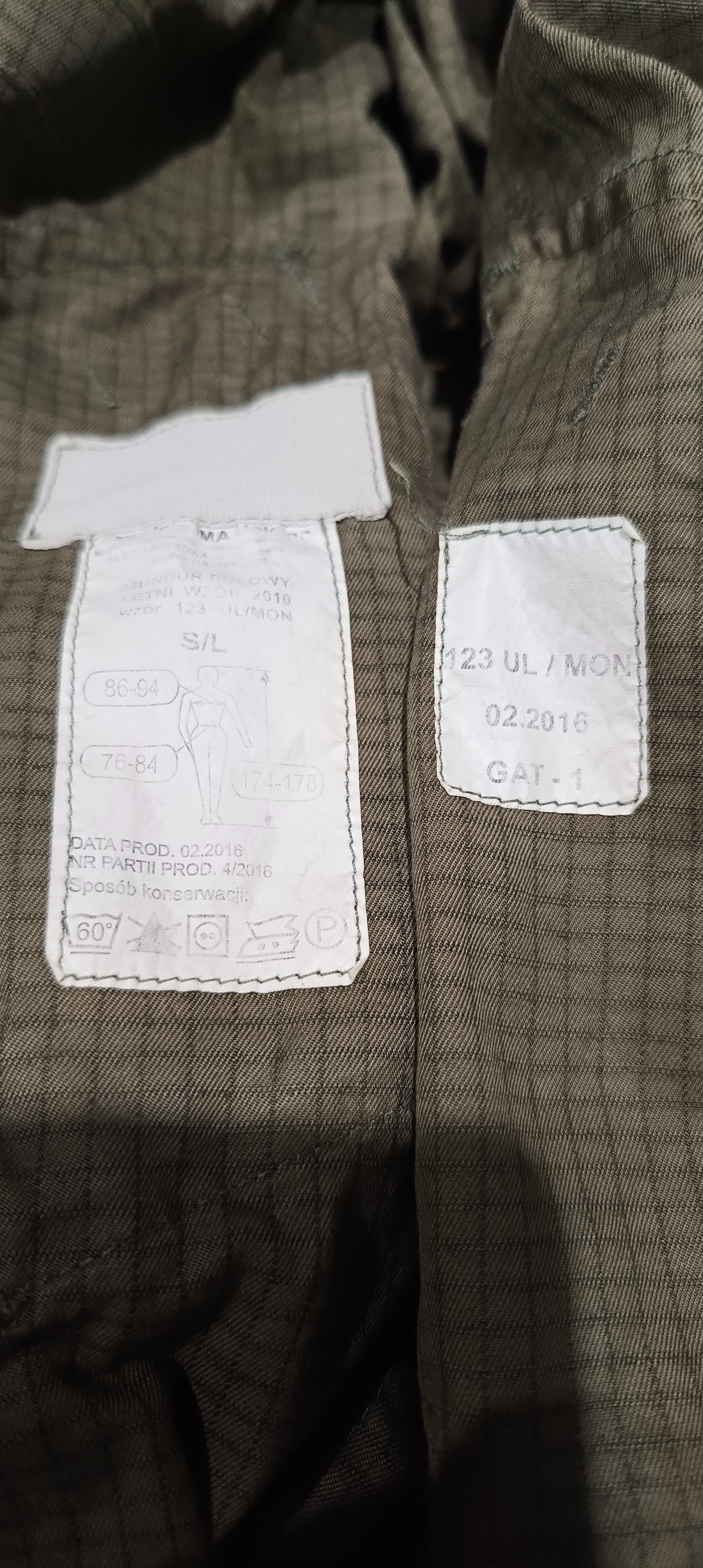 Bluza mundurowa letnia wz2010 123UL w rozmiarze S/L