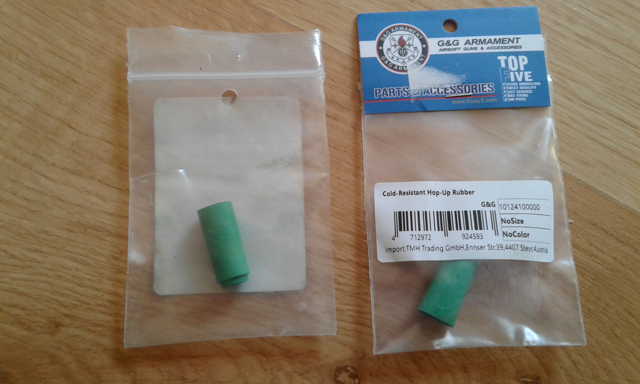 Gumki Hopup G&G, zielone, NOWE