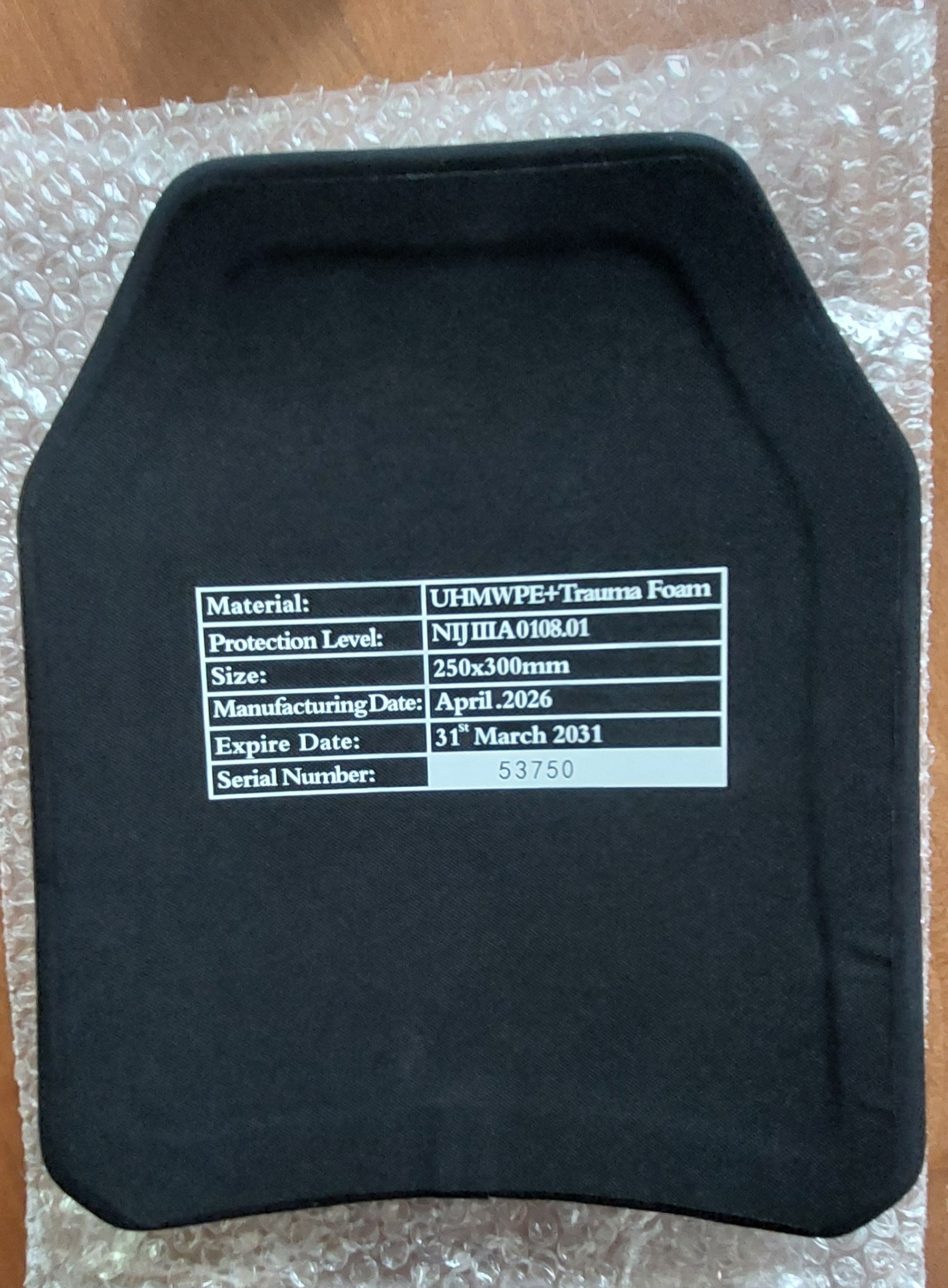Zestaw płyt balistycznych Raptor Tactical 3A 25x30cm Multicurve