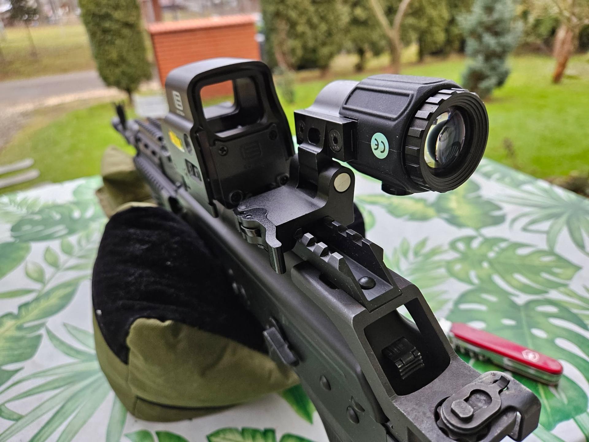 Replika Eotech ET558 + magnifier G43 oznaczenia stand bdb