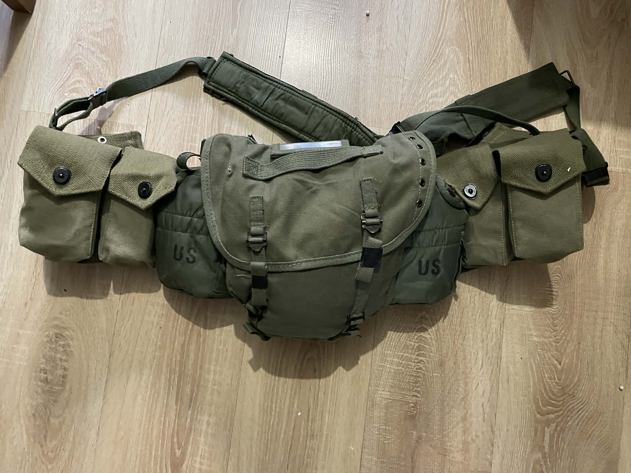 szelki M56 oryginał romiar L + bar belt + butpack zestaw