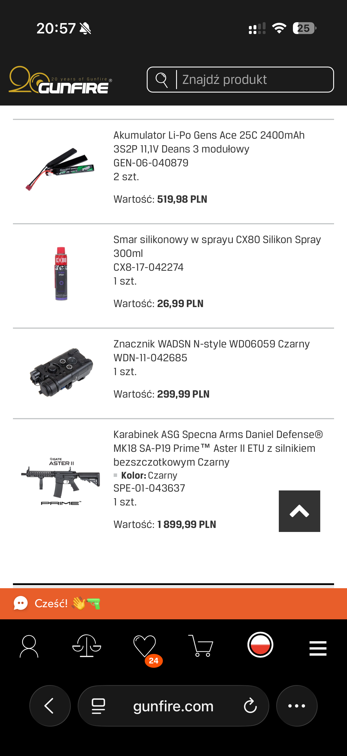 Kompletny szpej ASG WZ93