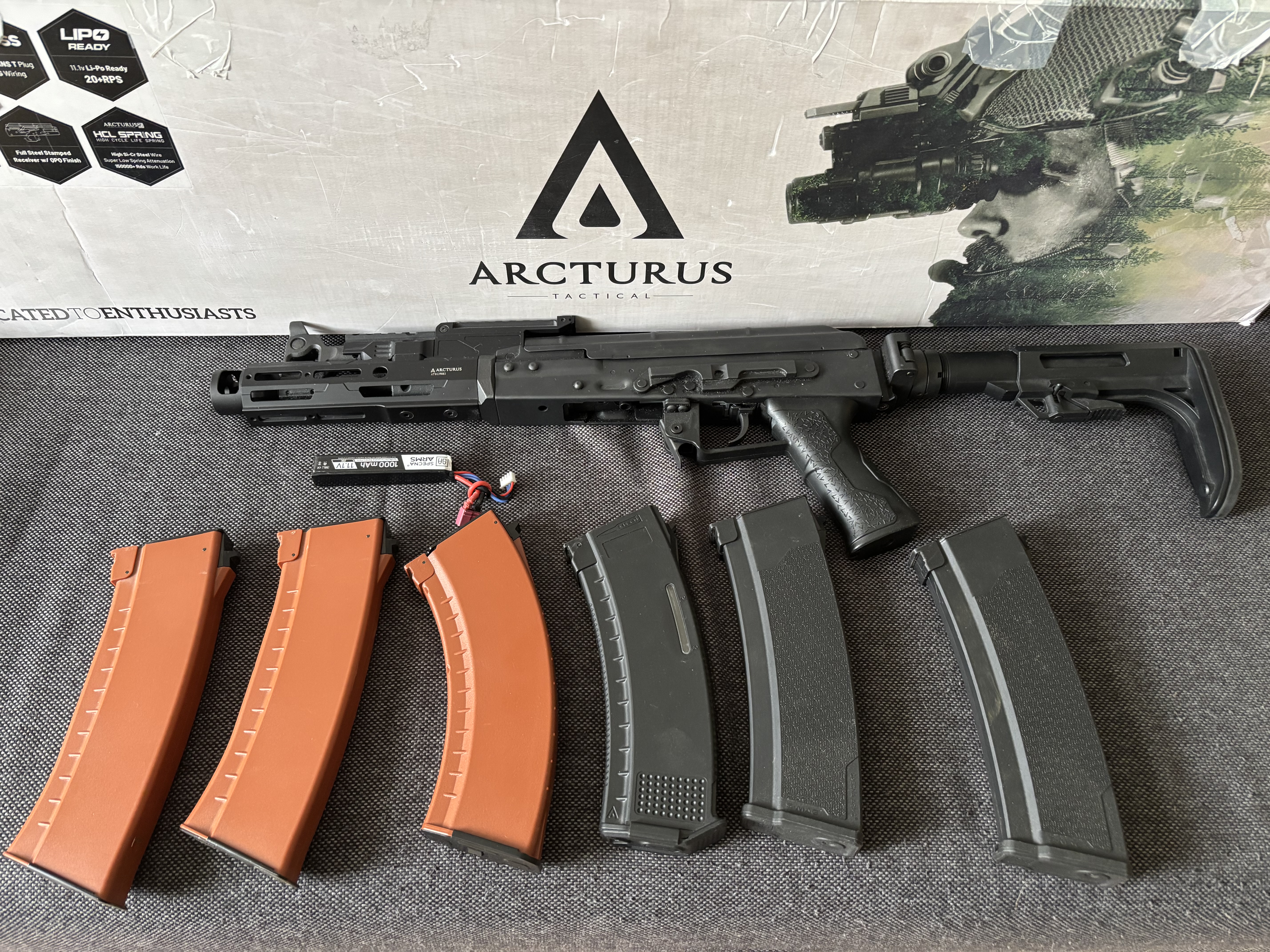 Replika ASG Arcturus ak mod1 pdw aeg FE + 6 magazynków i bateria