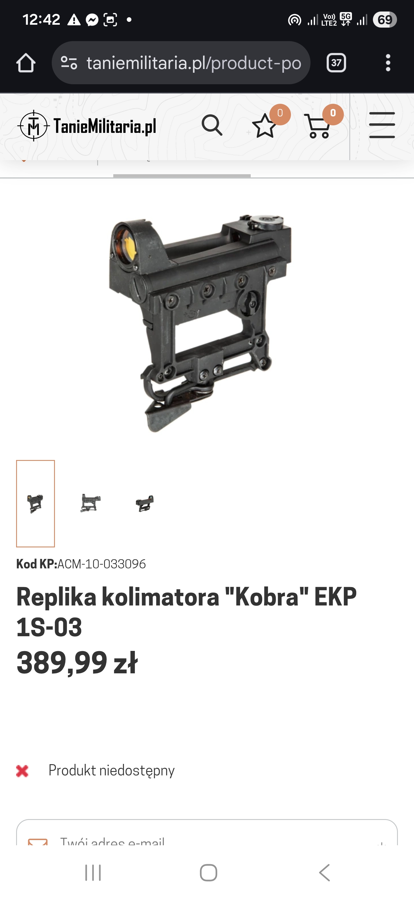 Kupie repliki rosyjskich kolimatorów