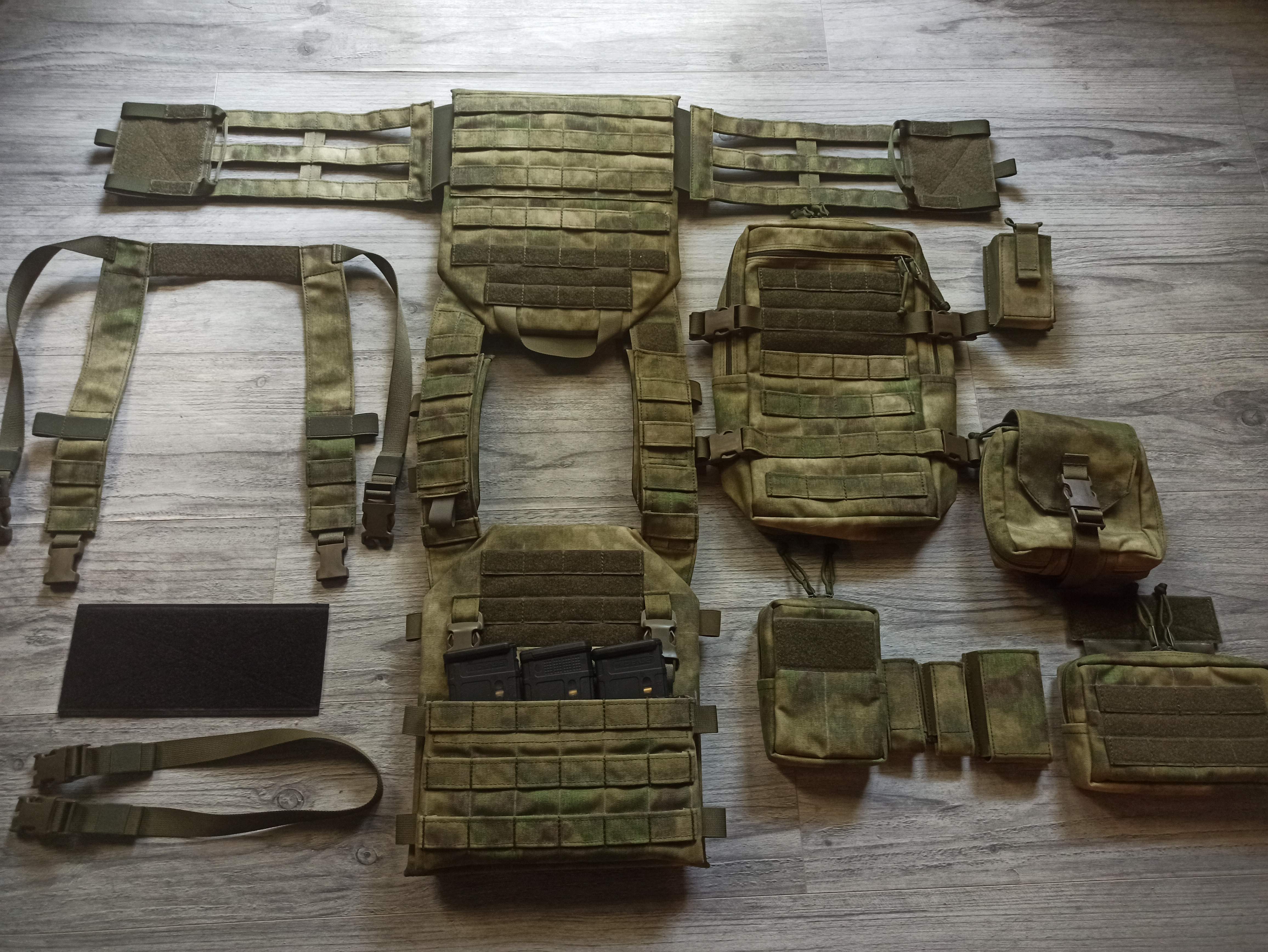 ATACS FG plate carrier 2w1 Cordura 1000D zestaw NOWY - UNIKAT