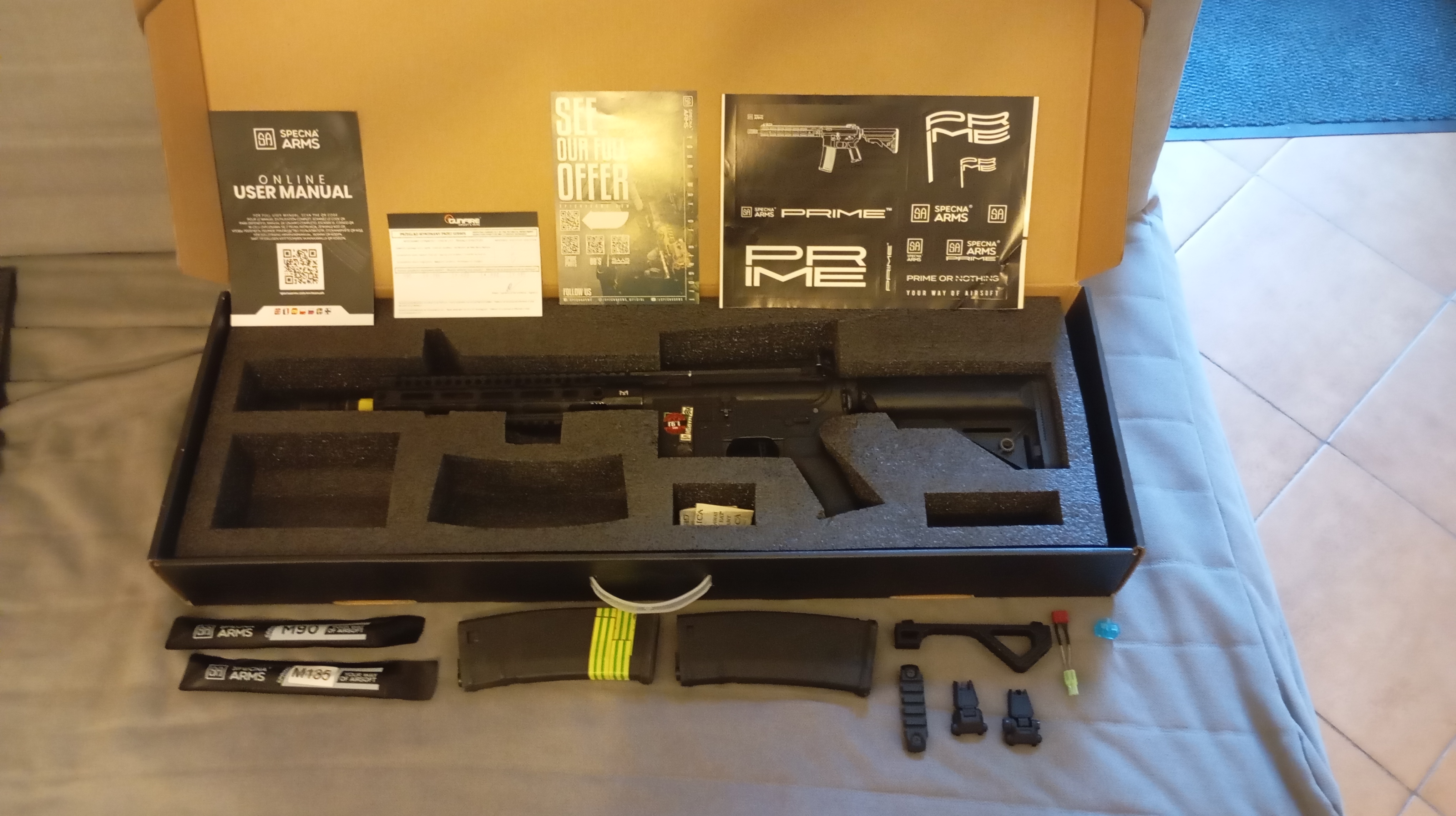 Specna Arms SA-P20 PRIME BLDC Aster II – gwarancja, pełny zestaw
