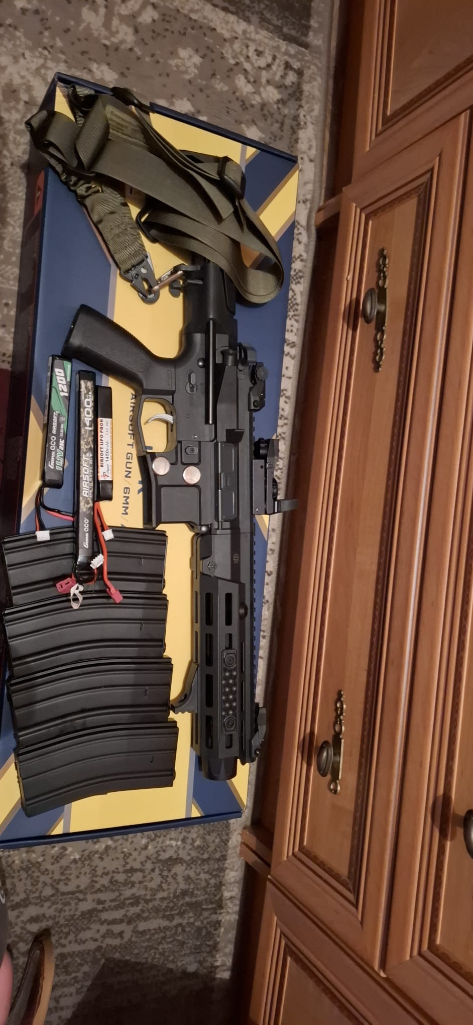 Zestaw replika DE M923G DEX556 5.56 Falcon 3.0 ETU + Army Arment Colt M1911+ wyposażenie