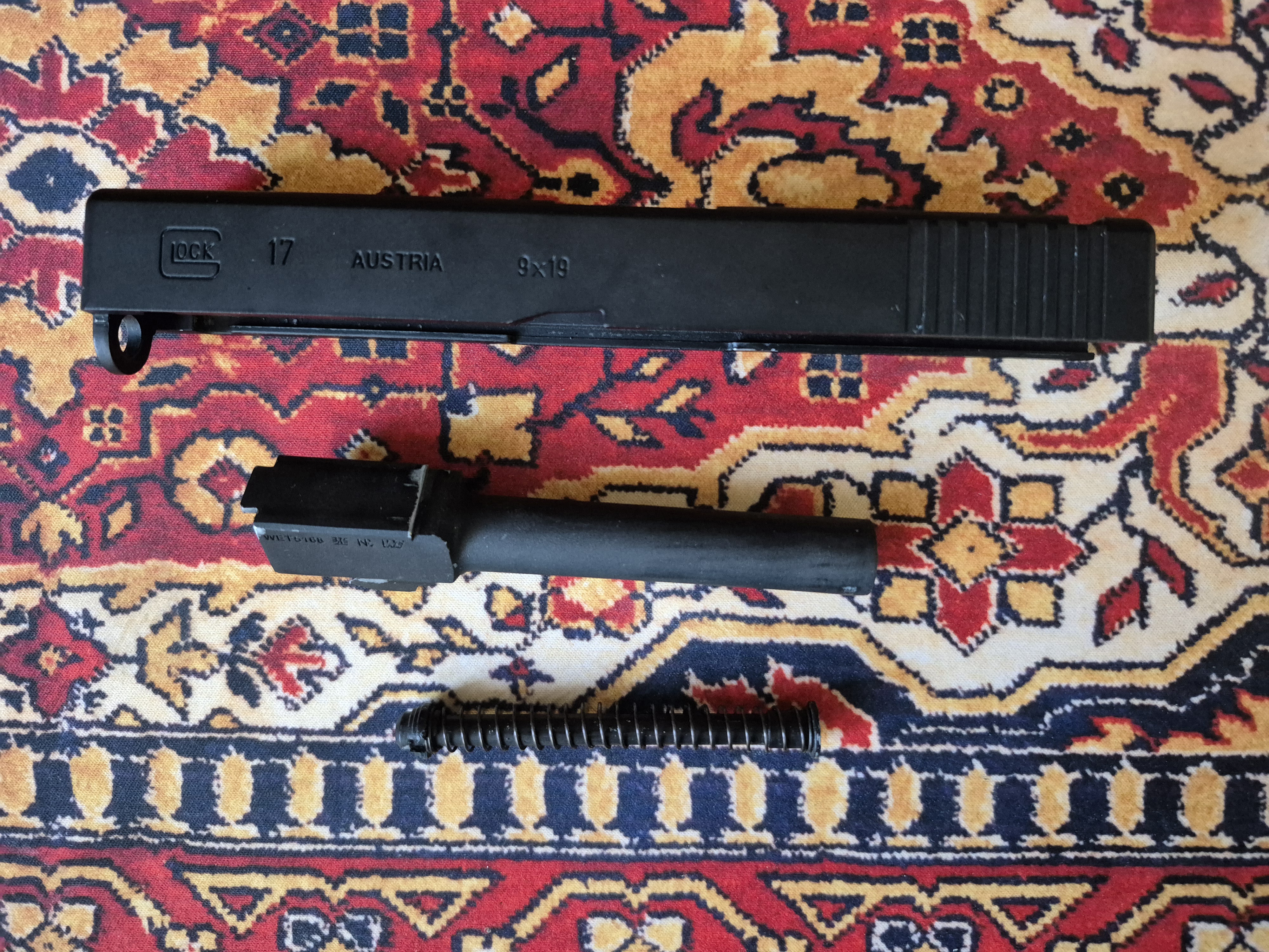 Zamek metalowy glock 17 + lufa i sprężyna