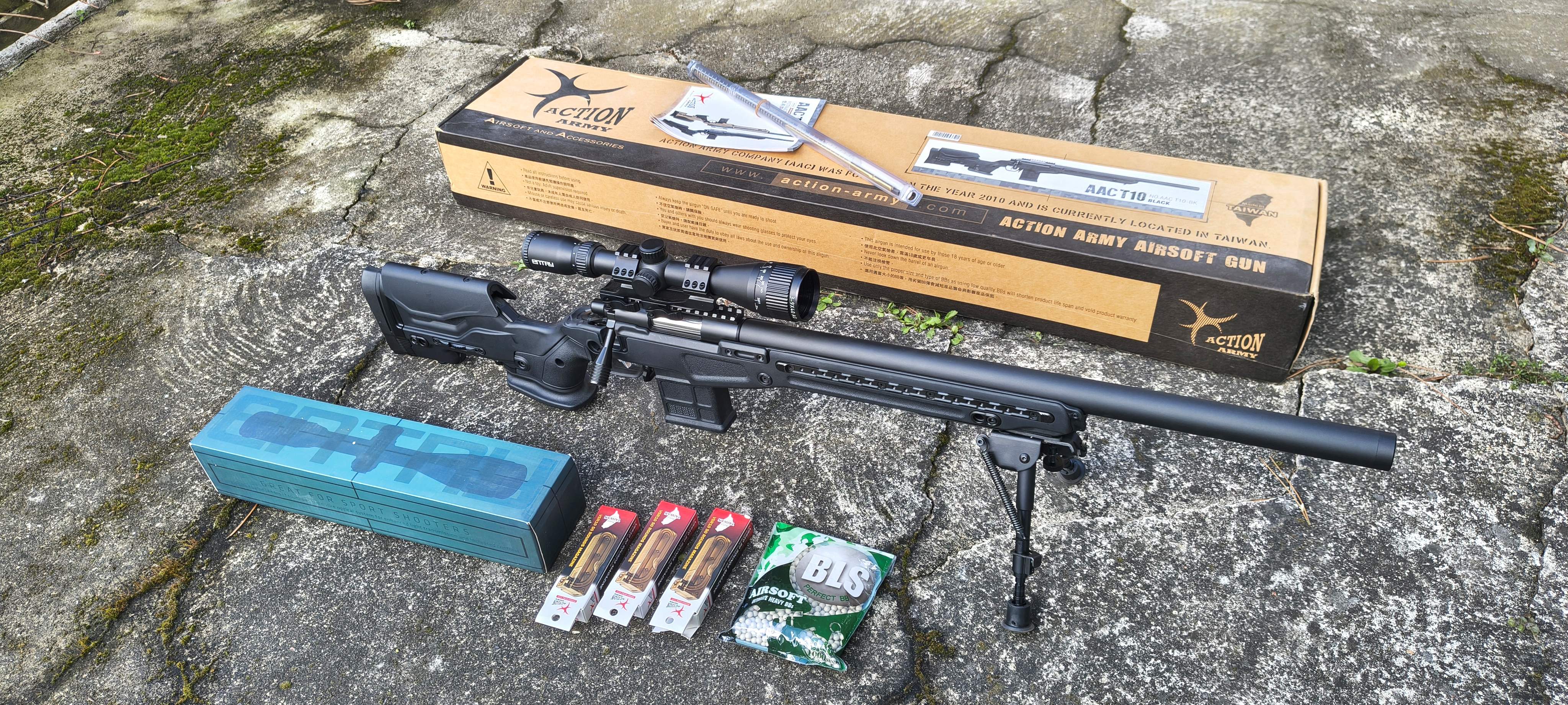 Action Army AAC T10-S by Dexter, NOWA, zestaw, system VSR