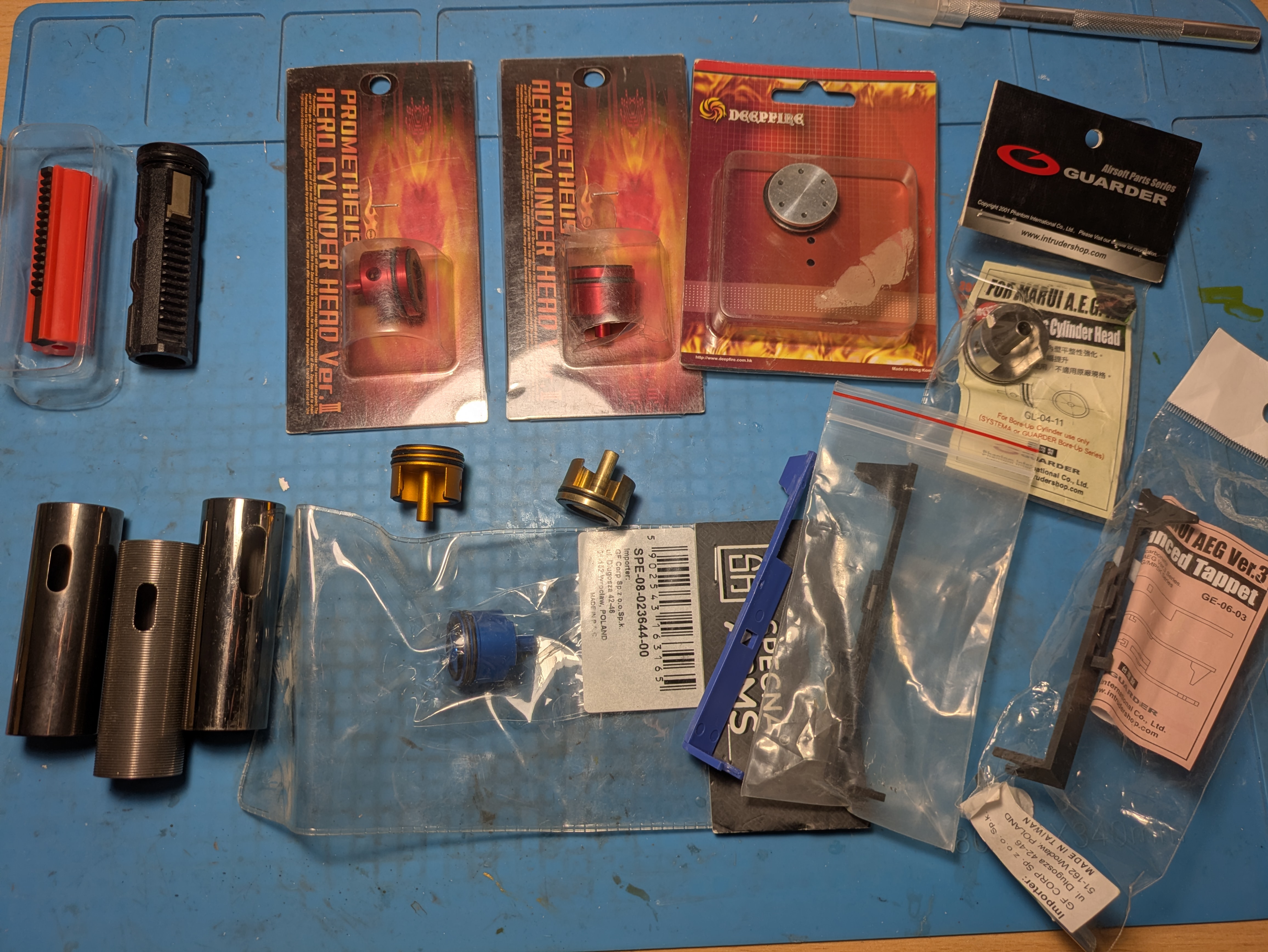 Dysza gumka hop up silnik głowica cylinder zębatki łożyska lufa gearbox