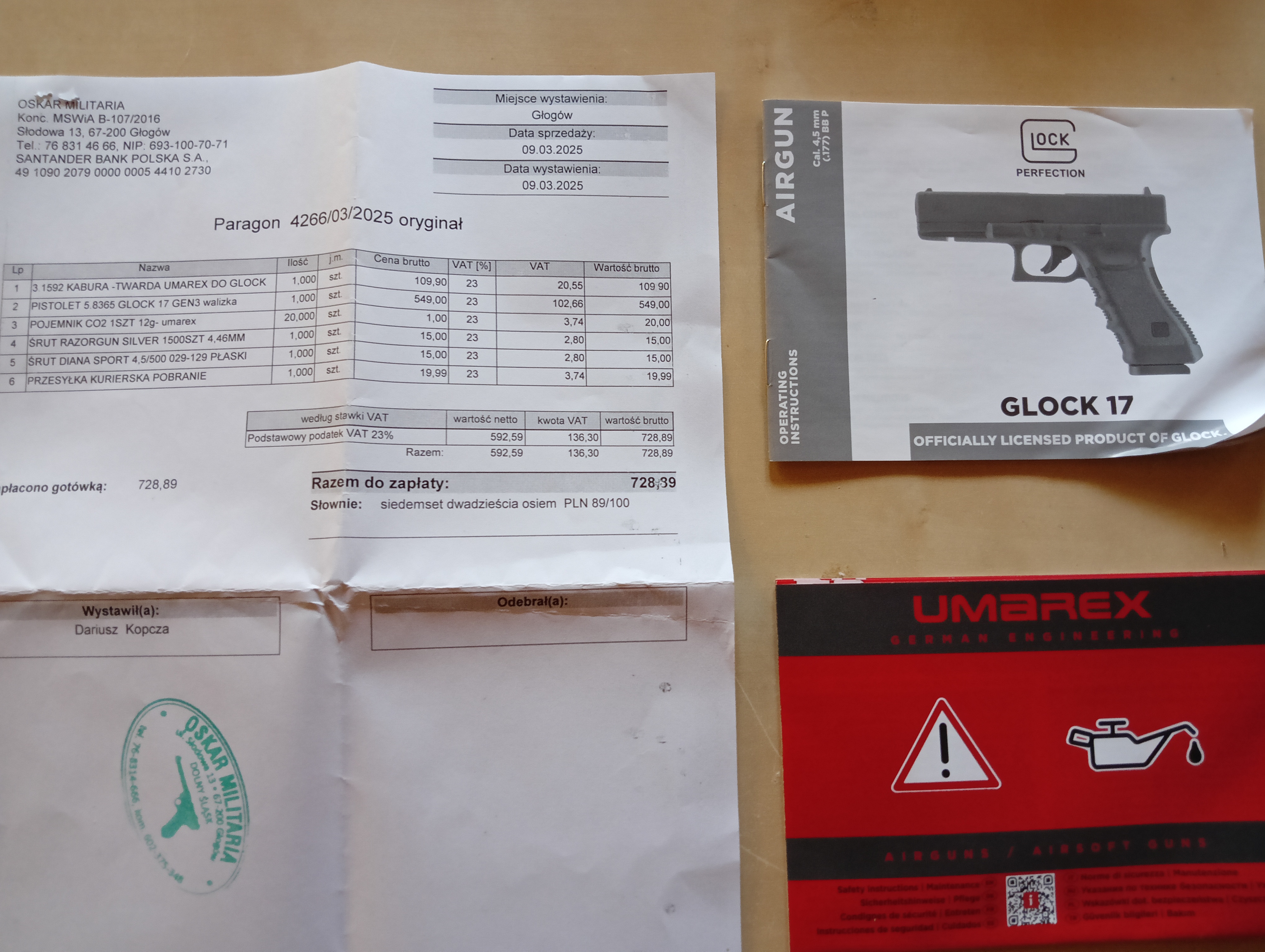 Glock 17 Umarex blowback + kabura