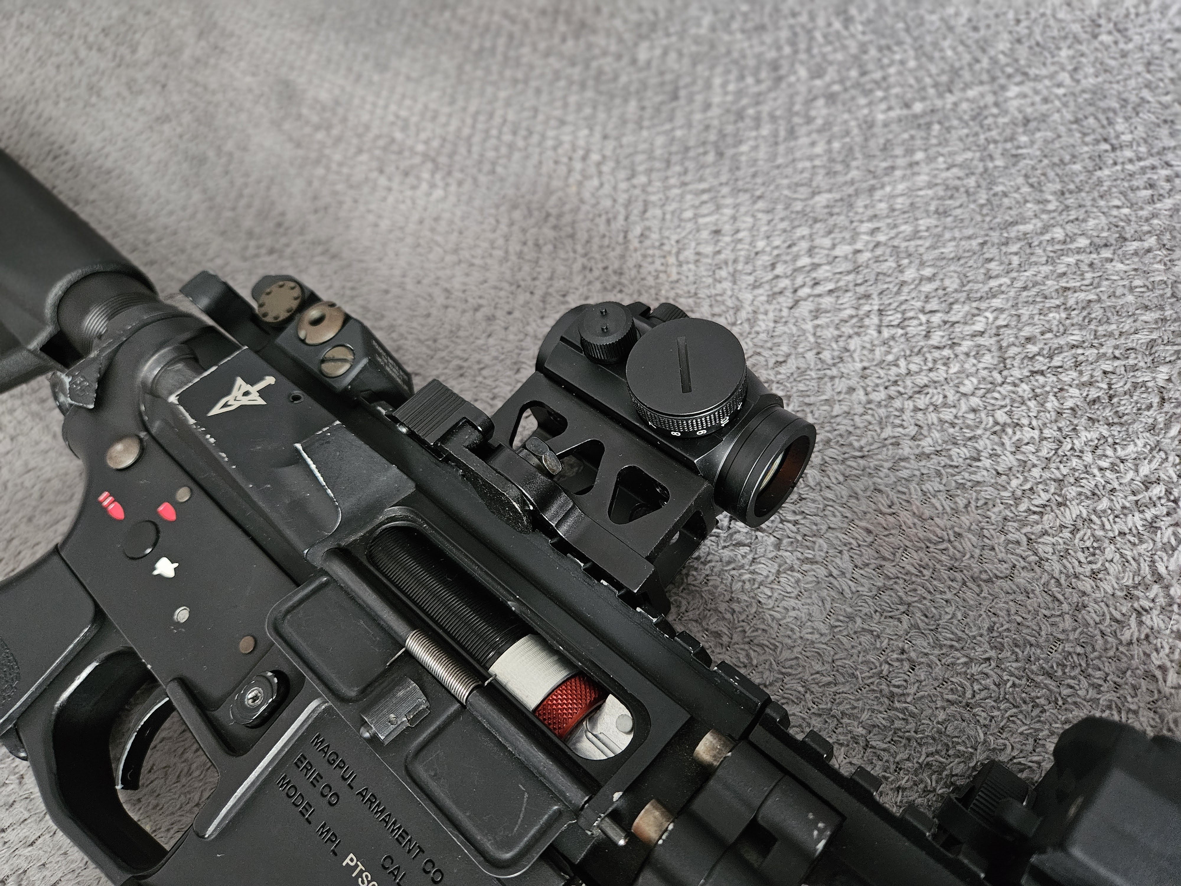 Kolimator AIM-O Aimpoint micro T1 replika, różne montaże wysoki, niski, QD